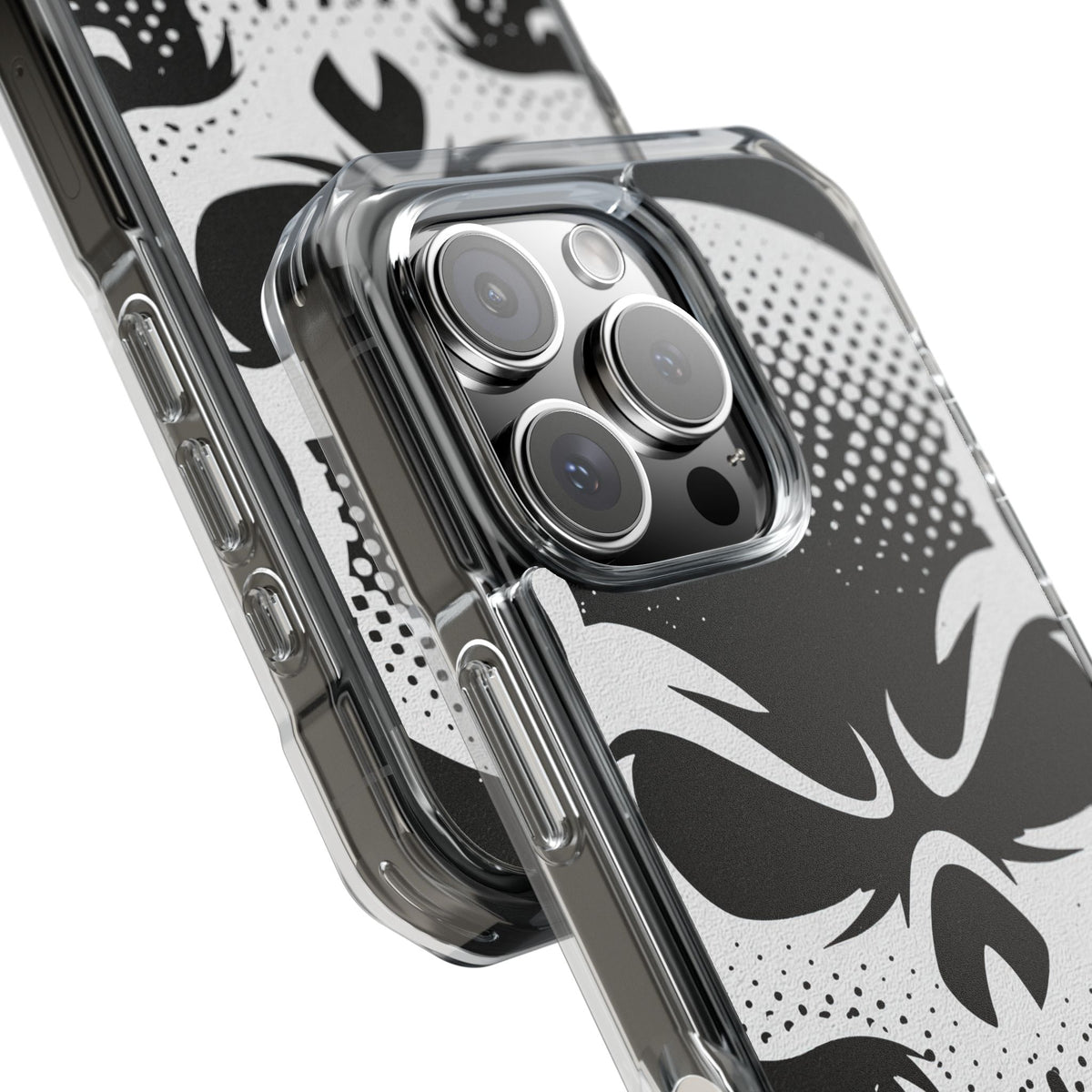Phantom Halftone · Clear Impact Magnetic Phone Case for iPhone · Black
