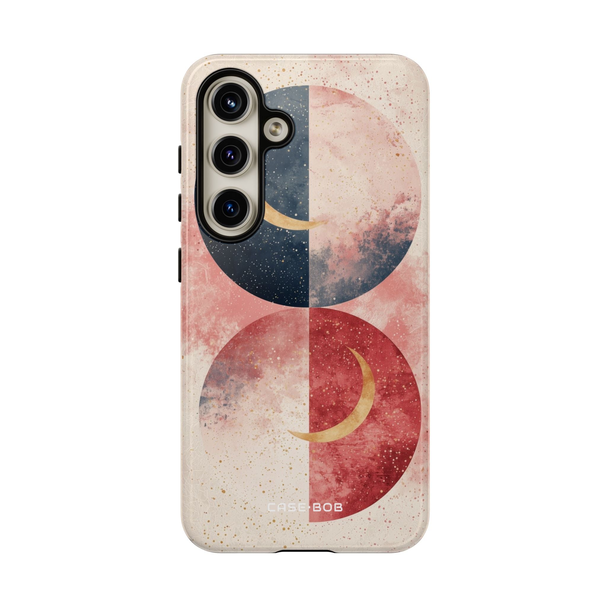 Golden Crescent Circles Samsung S24 Skal - Tough