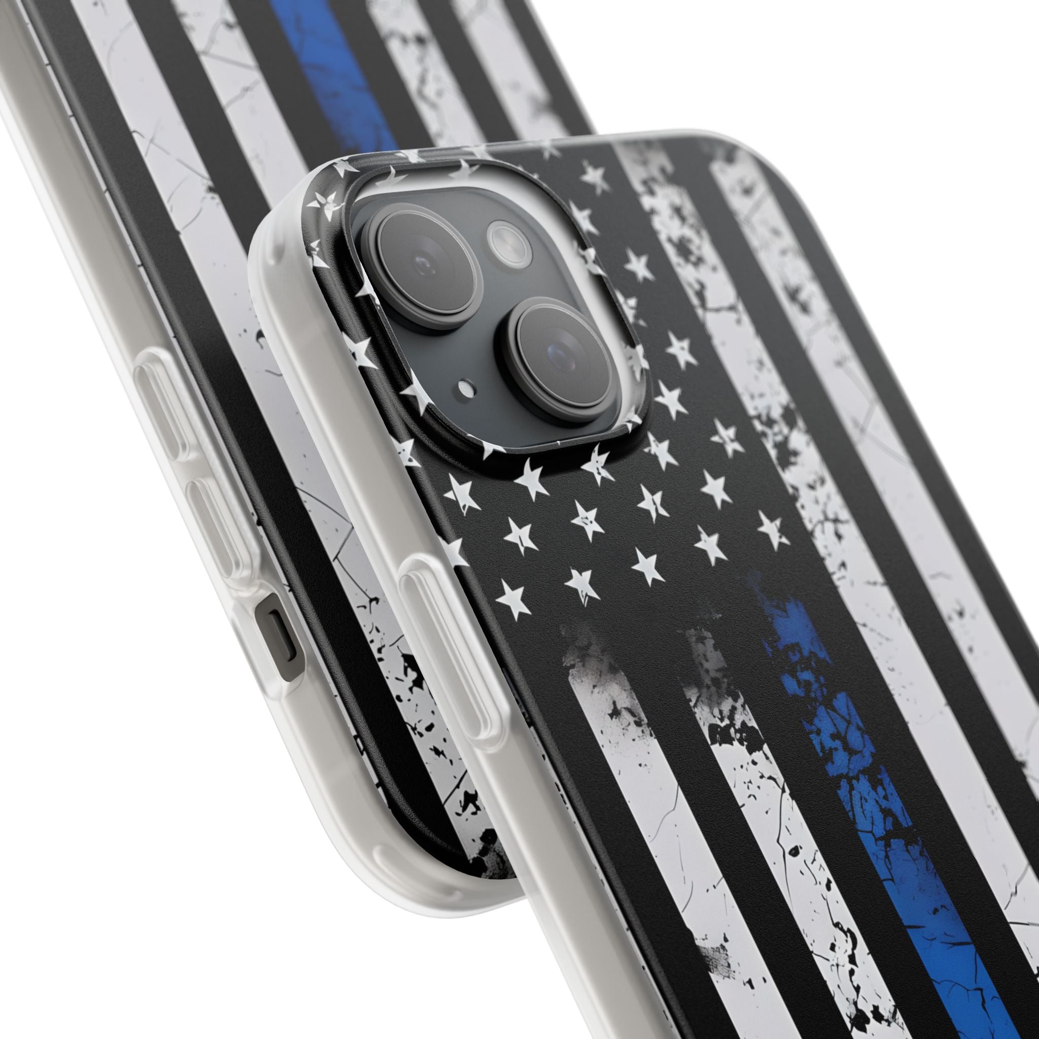 Gritty Cobalt Flag · Soft Phone Case for iPhone
