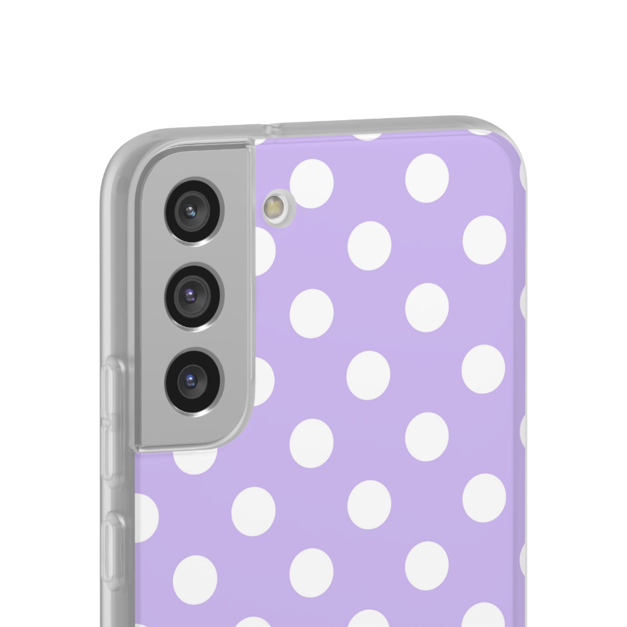 Lavender Polka Grid · Soft Phone Case for Samsung