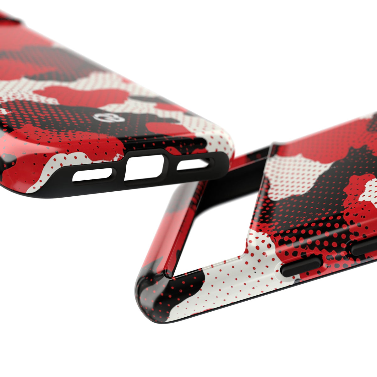 Crimson Halftone Camo · Tough Phone Case for Pixel · Red