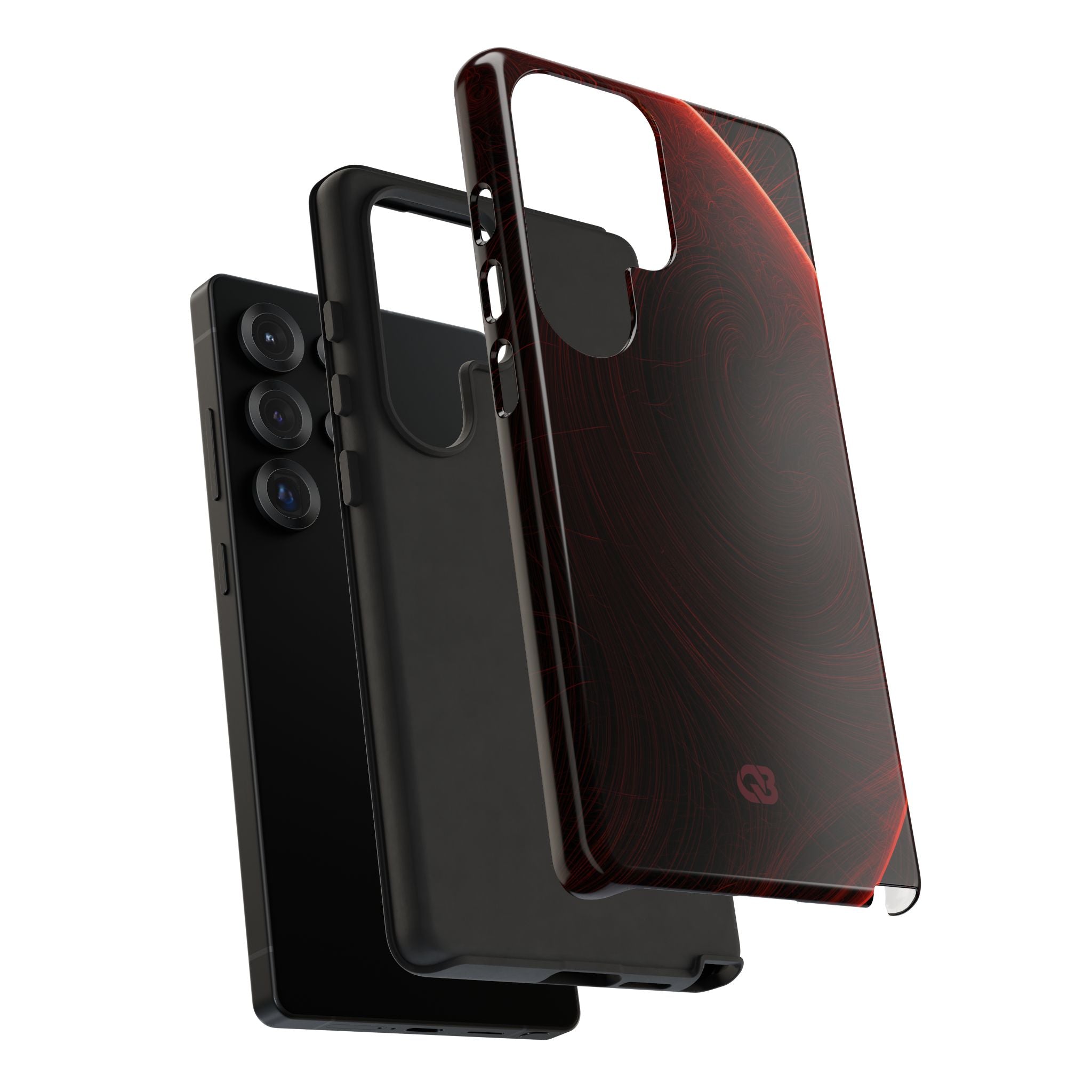 Red Tough Phone Case for Samsung - Crimson Flare Flux