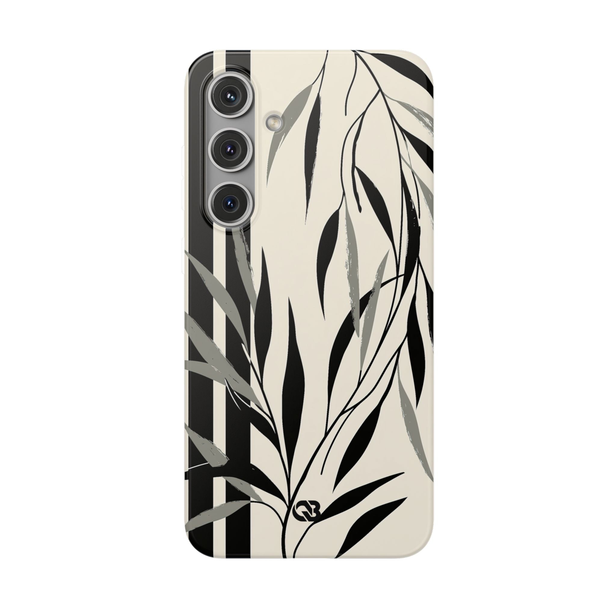 Beige Lite Phone Case for Samsung - Soot Leaf Sketch