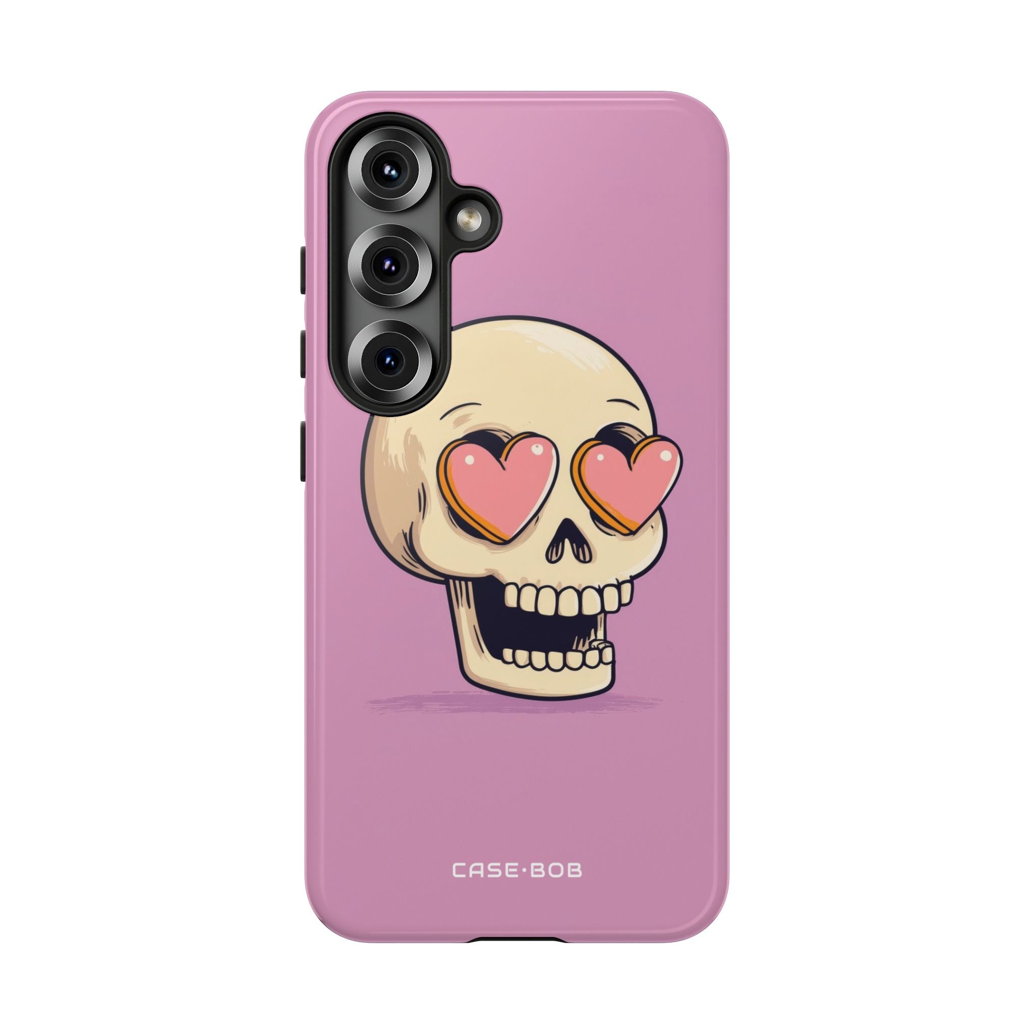 Heart Eyed Skull Samsung S25 Case - Tough
