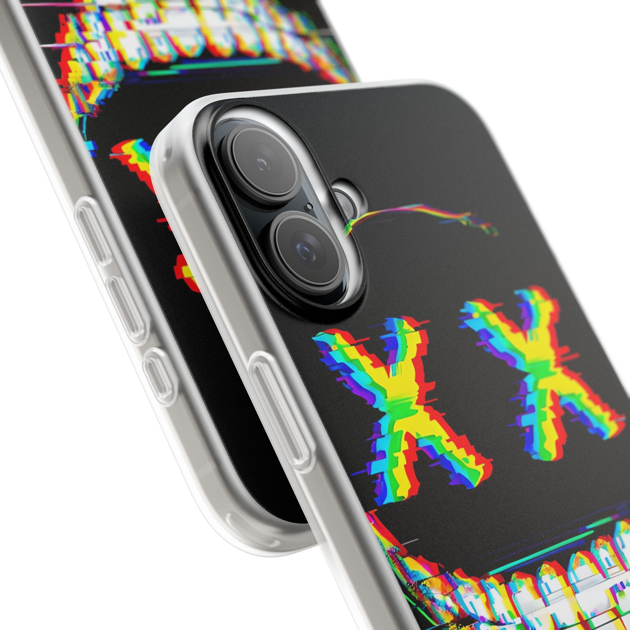 Glitch Grin Distortion · Soft Handyhülle für iPhone