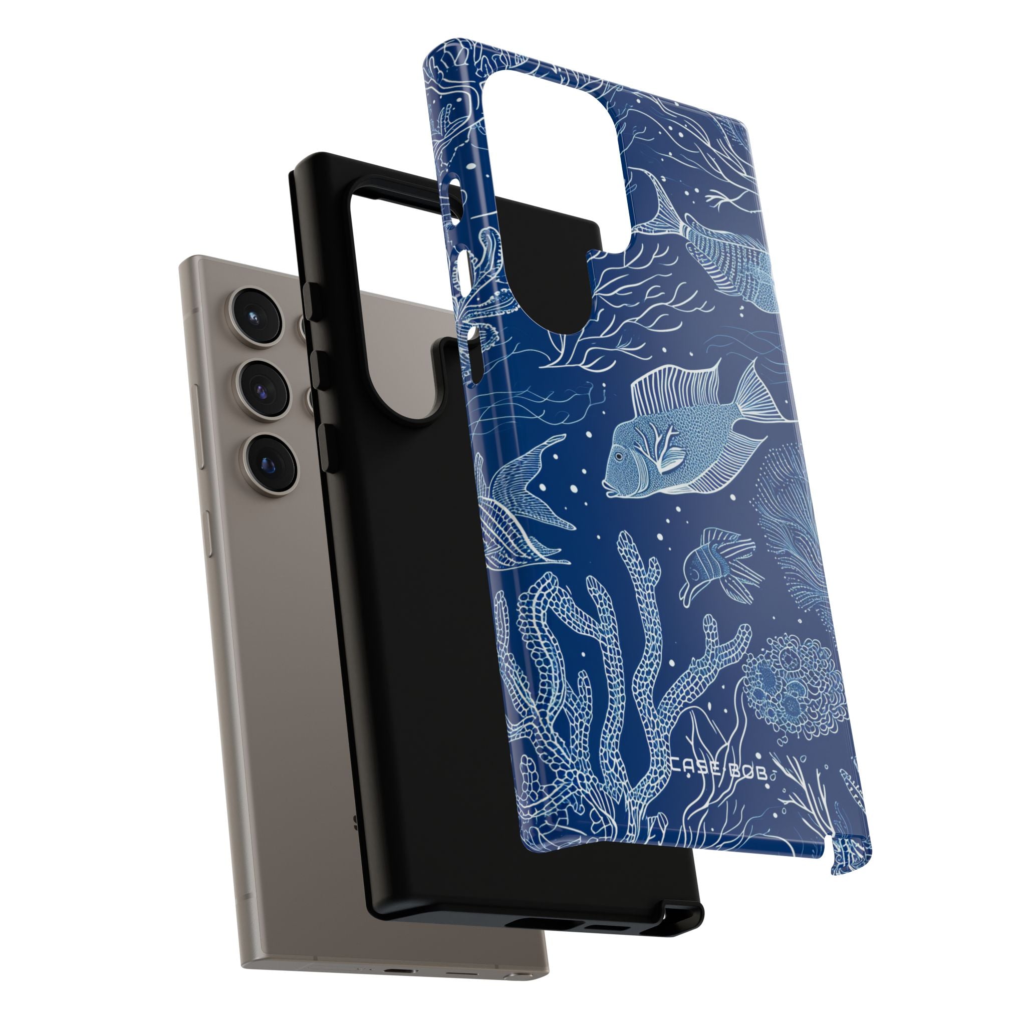 Navy Scale Reef Samsung S24 Ultra Case - Tough