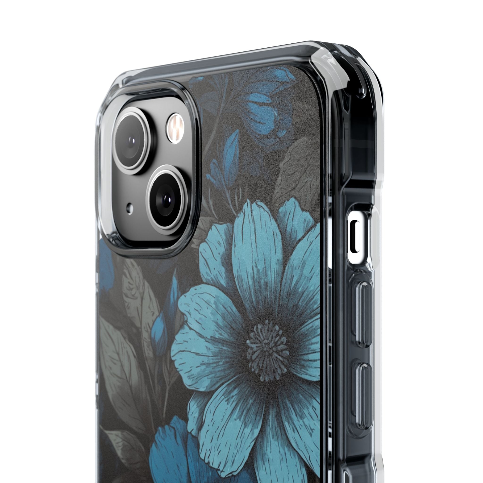 Obsidian Blue Petals · Impact Telefoncover til iPhone · Magsafe