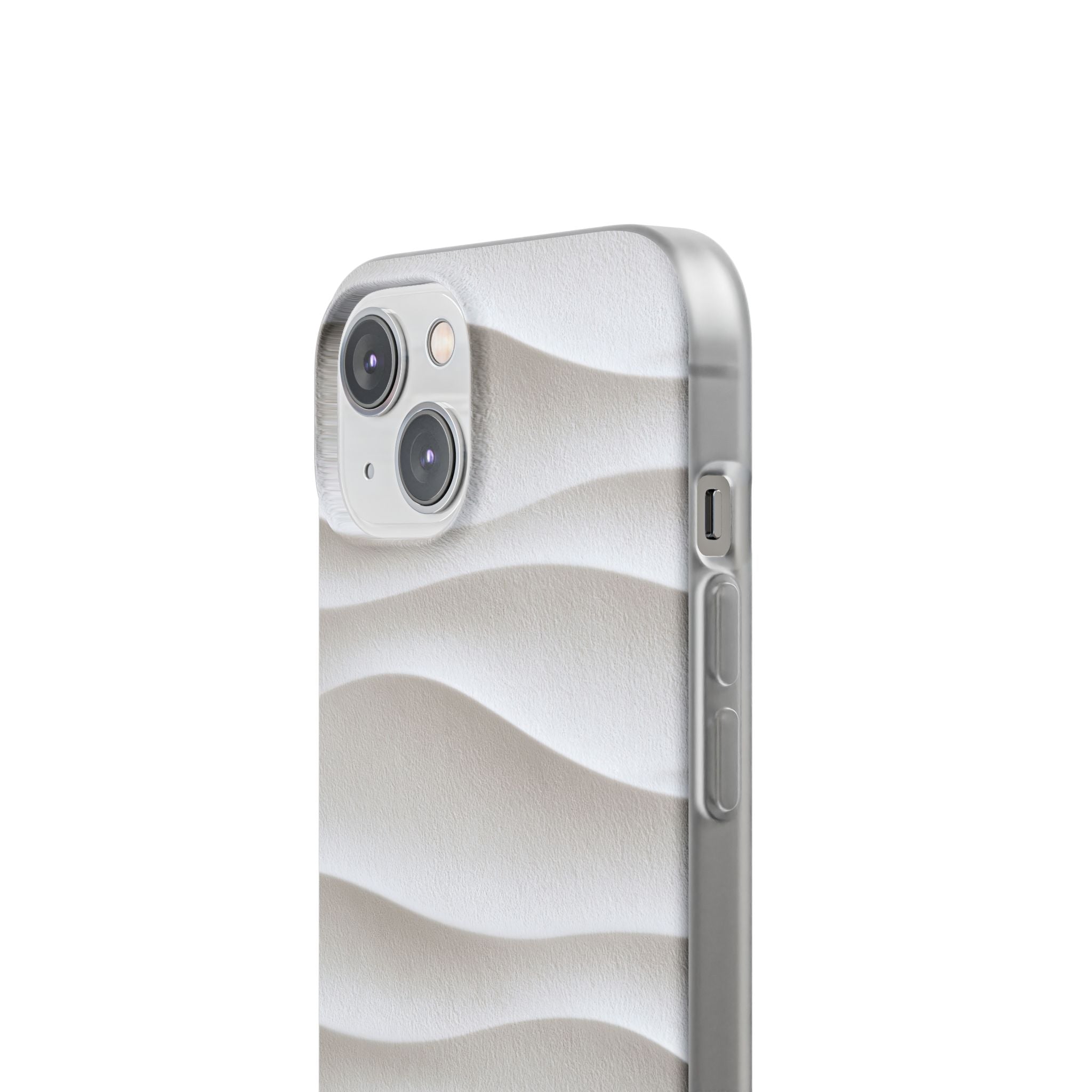 White Lite Phone Case for iPhone - Arctic Flow Ridges