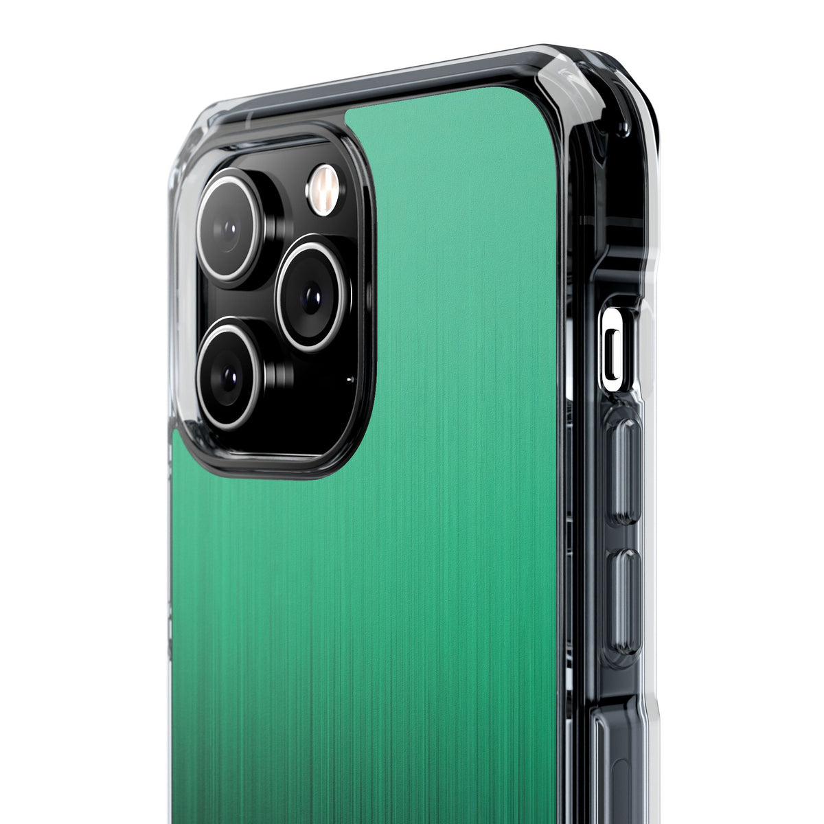Emerald Cascade · Clear Impact Magnetic Phone Case for iPhone · Green