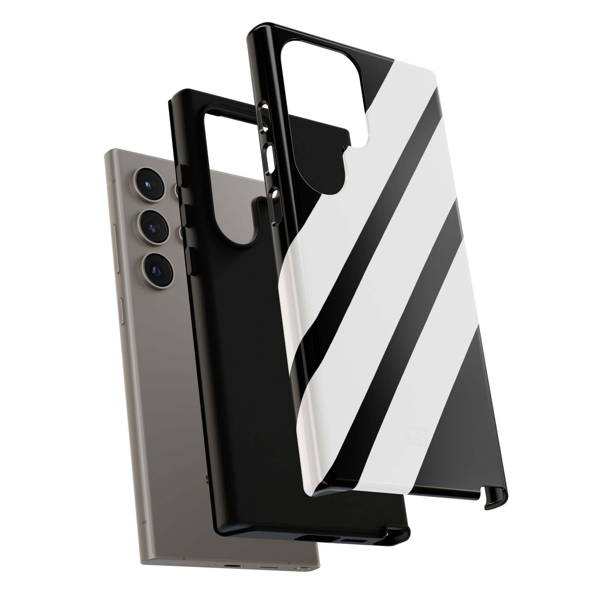 Obsidian White Bars · Tough Handyhülle für Samsung