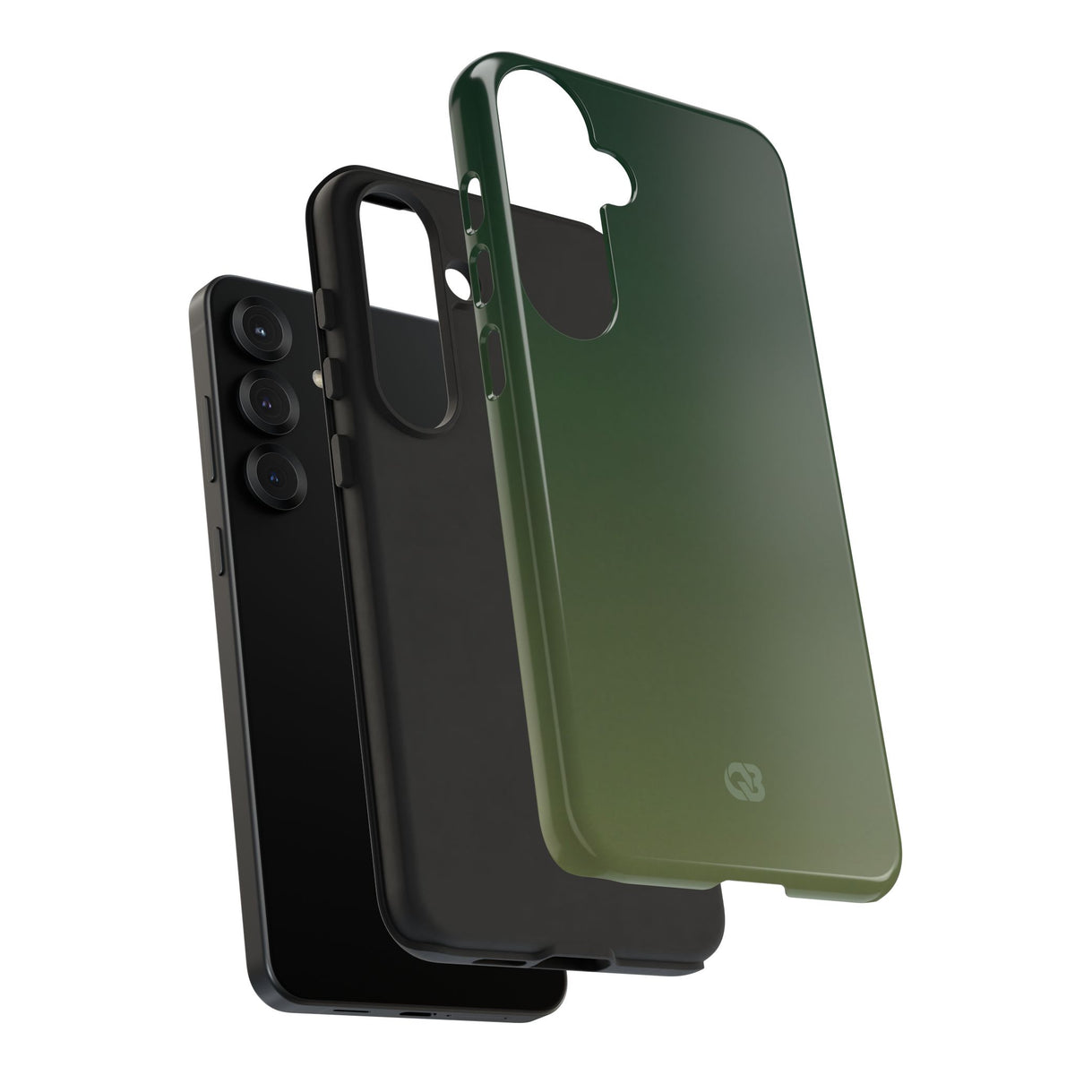 Green Tough Phone Case for Samsung - Shadow Moss Grain