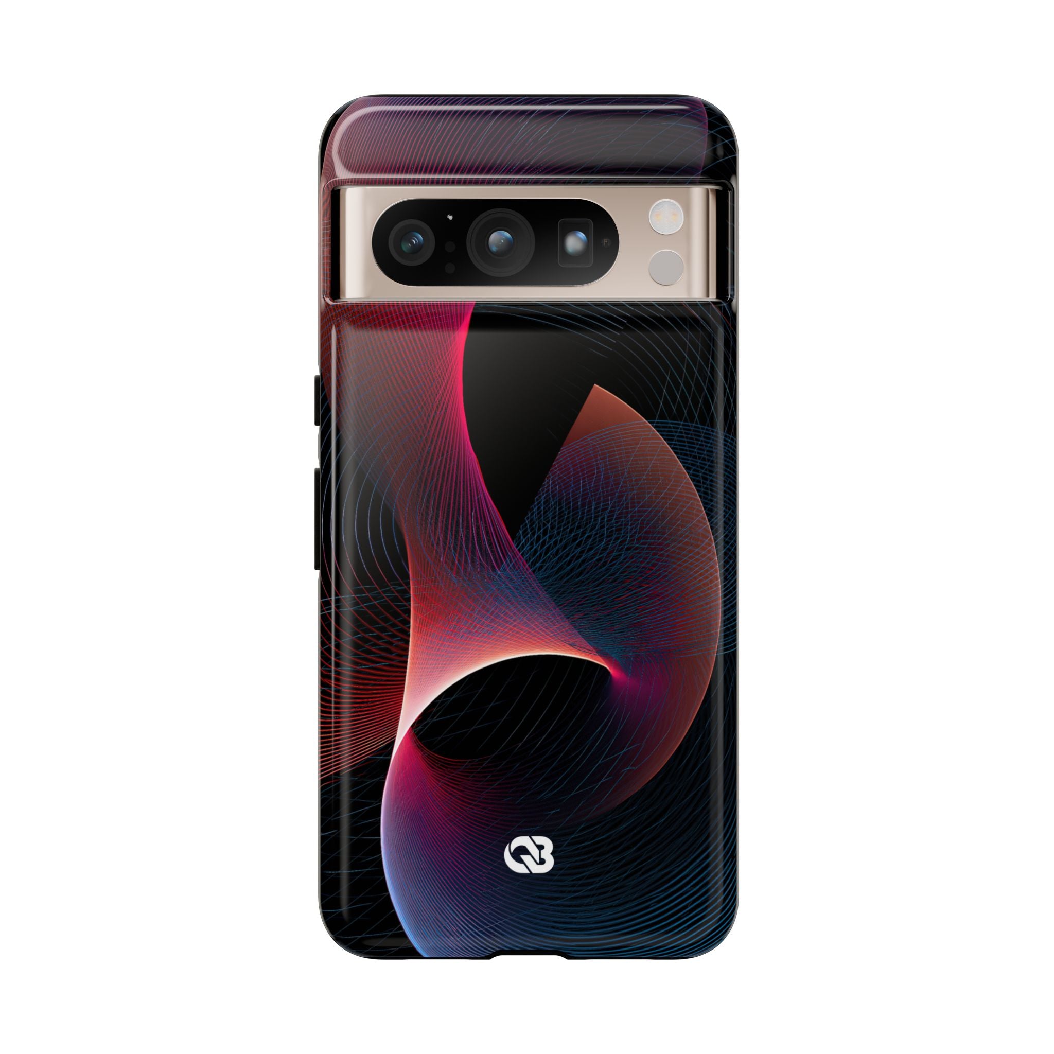 Black Tough Phone Case for Google Pixel - Cobalt Crimson Flux