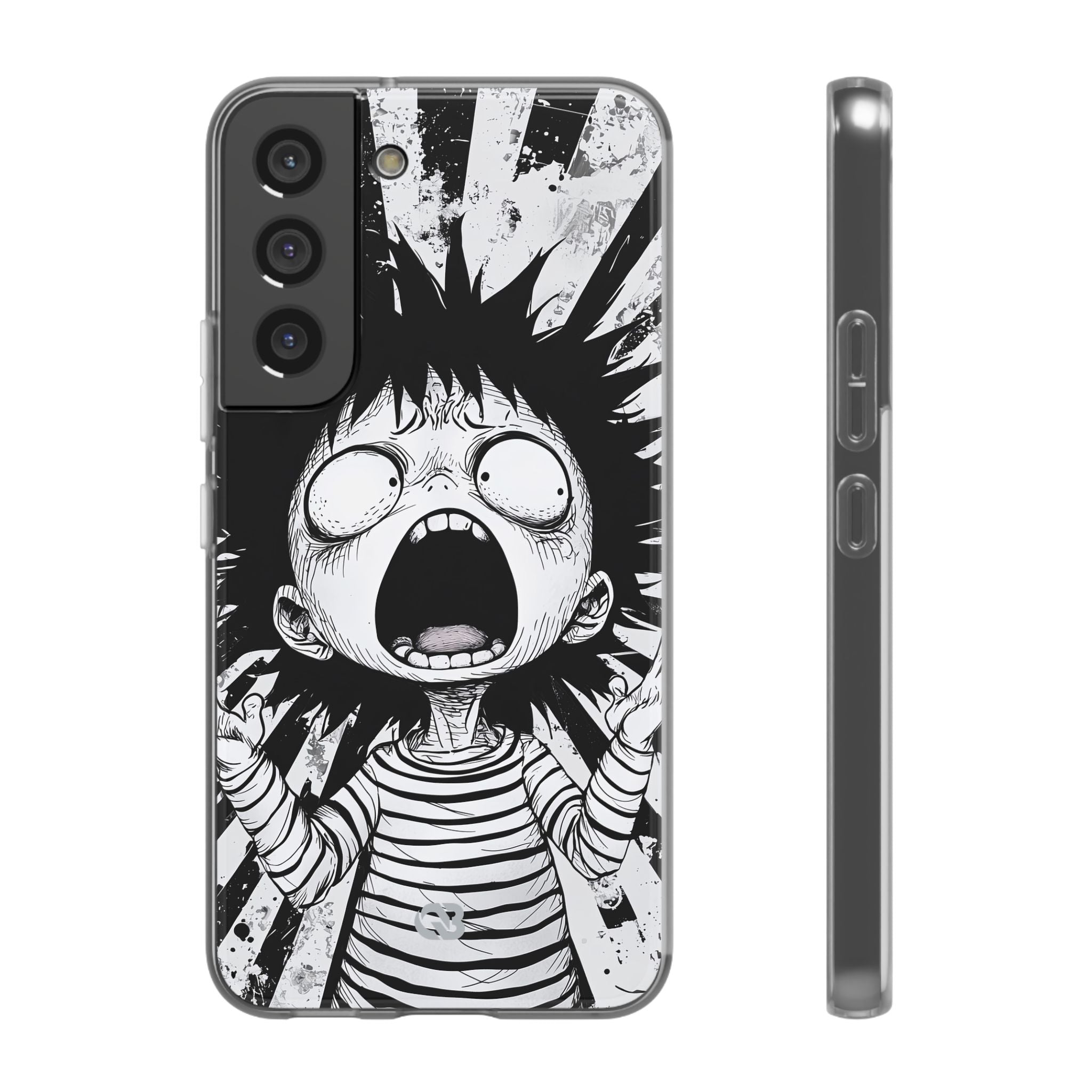 Chaotic Monochrome Scream · Soft Custodia per Samsung