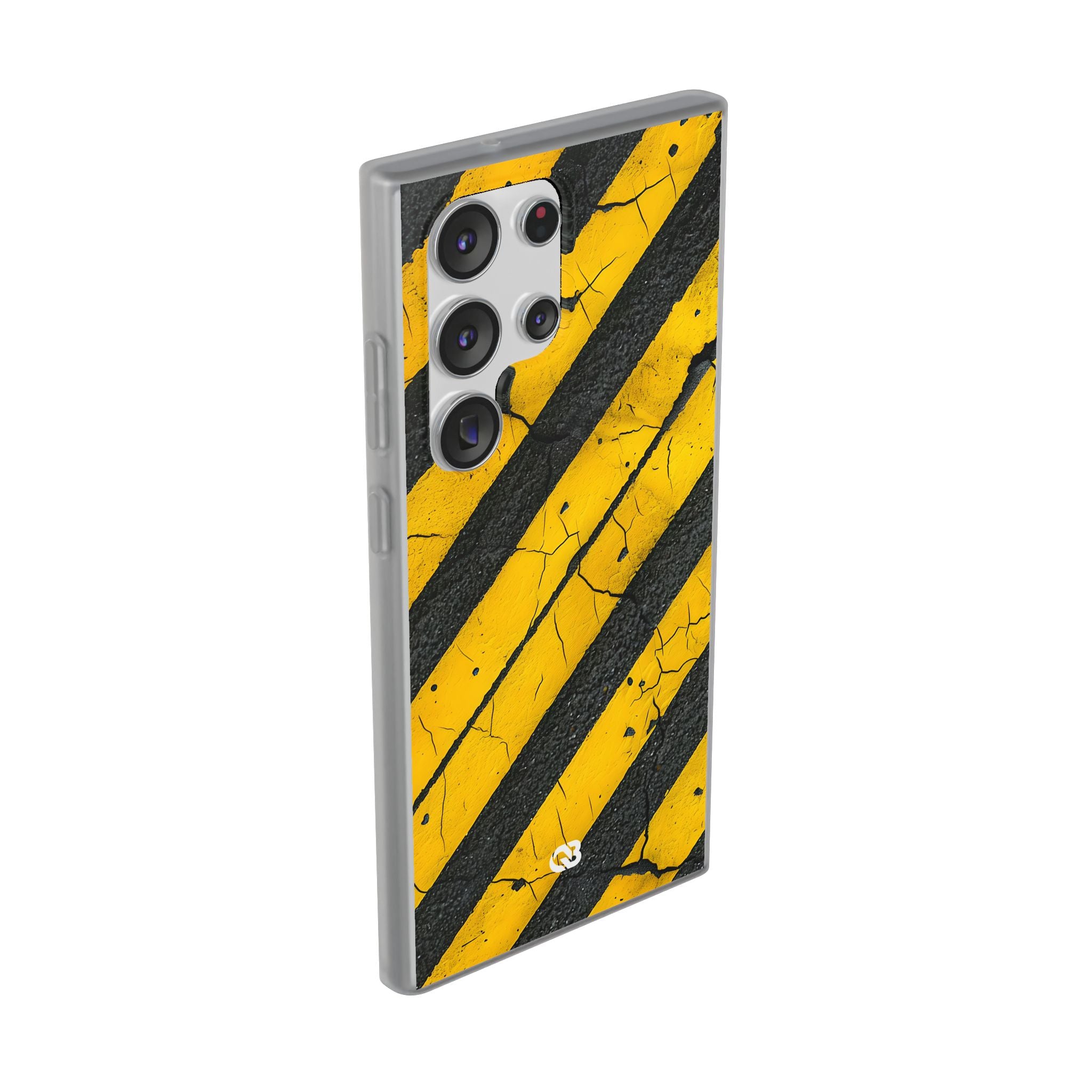 Cracked Hazard Stripes · Soft Handyhülle für Samsung