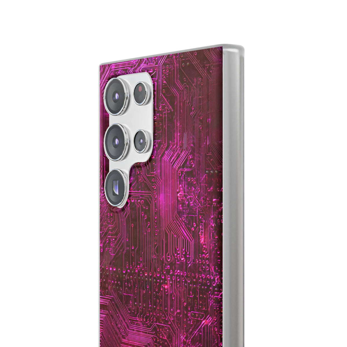 Magenta Circuit Trace · Lite Phone Case for Samsung · Pink