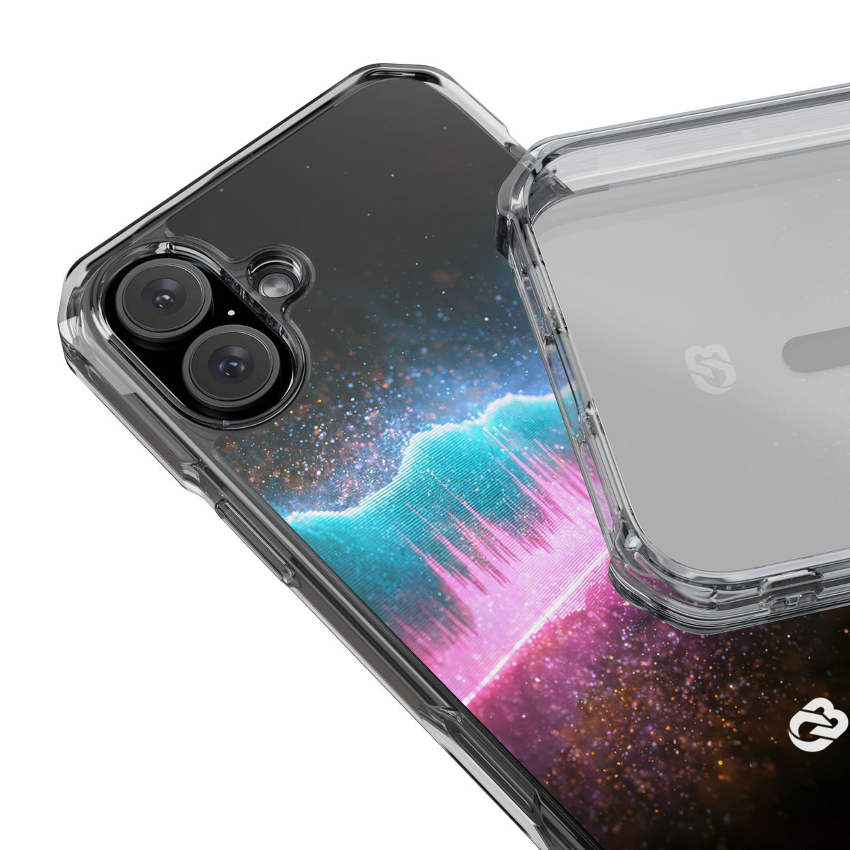 Digital Frequency · Clear Impact Magnetic Phone Case for iPhone · Pink