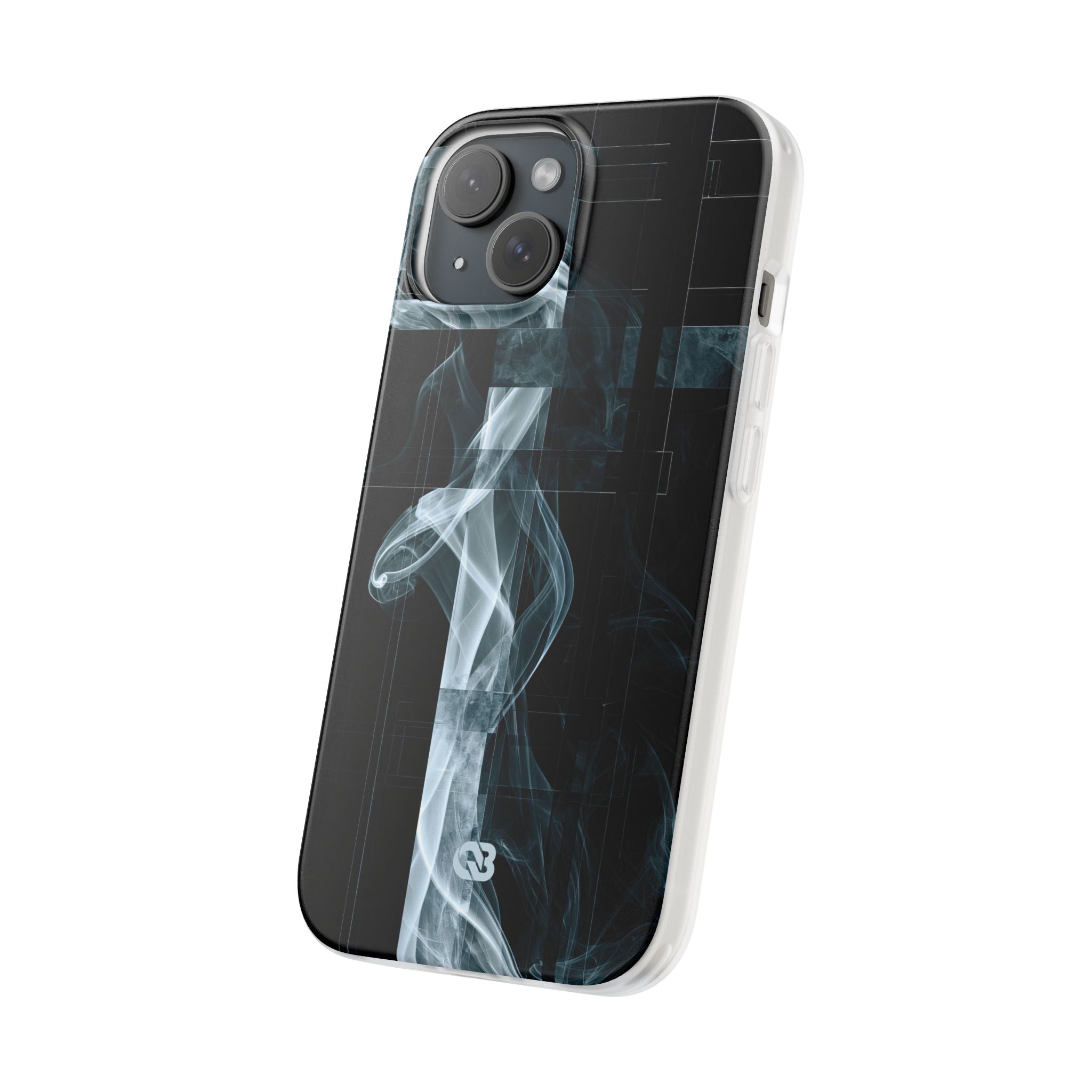 Black Lite Phone Case for iPhone - Arctic Vapor Grid