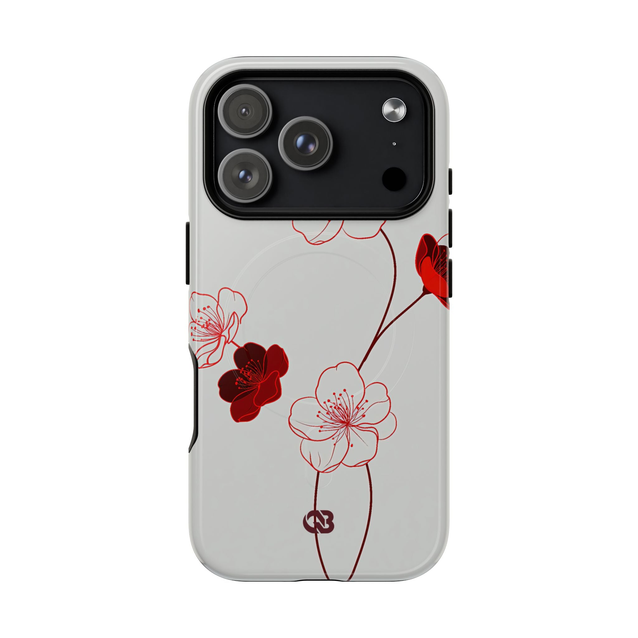 Red Tough 2.0 Magsafe Phone Case for iPhone - Kyoto Ember Bloom