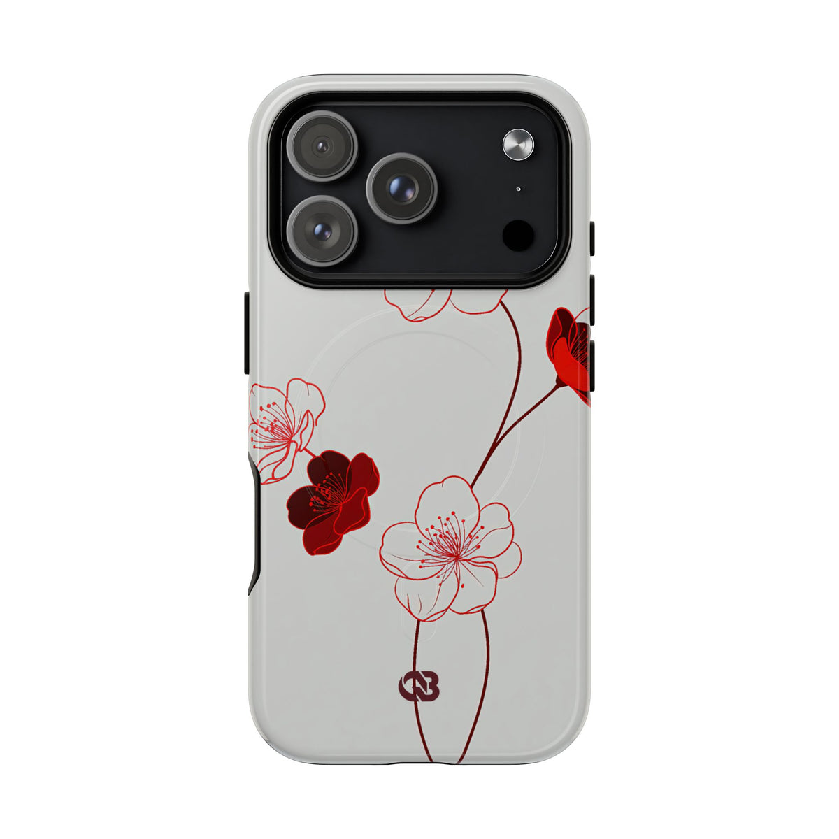 Crimson Sakura Blossom · Tough 2.0 Magnetic Phone Case for iPhone · Red