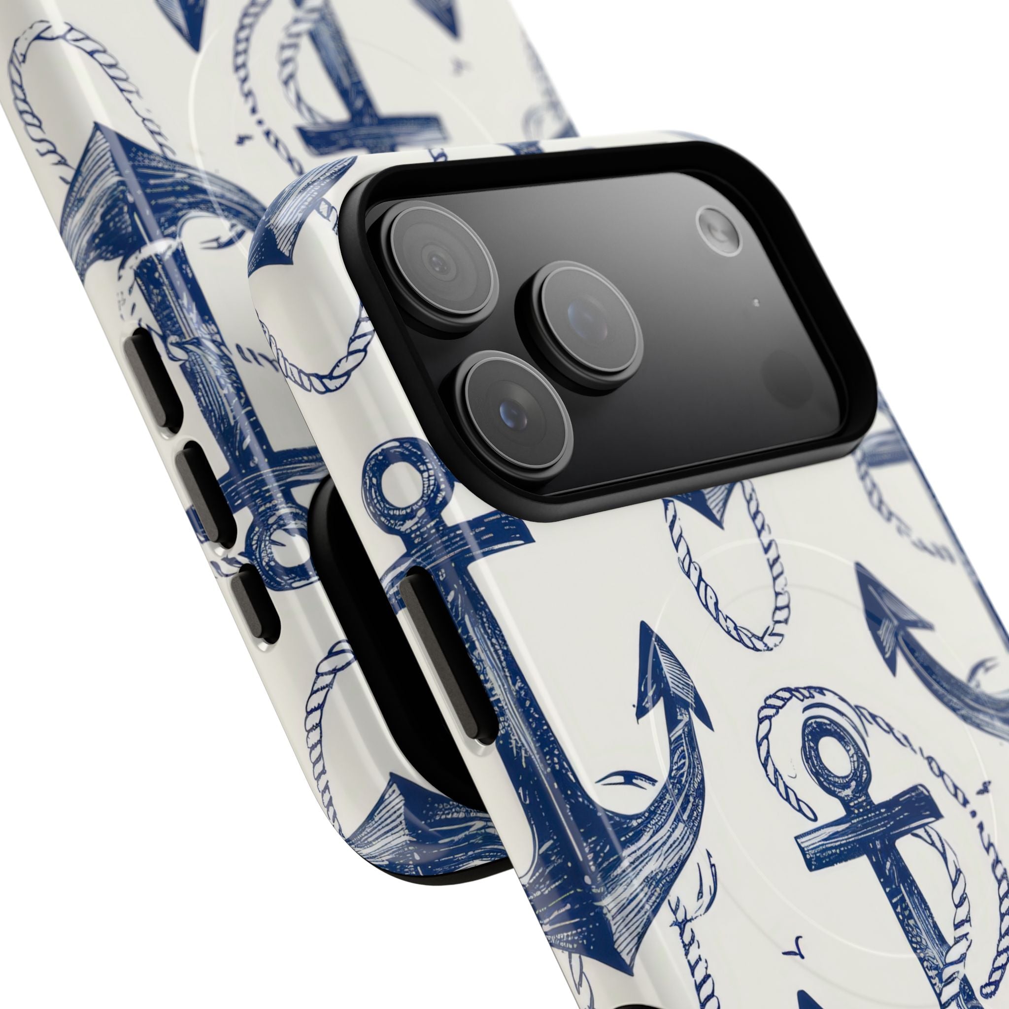 Navy Anchor Loop iPhone 17 Pro Max Case - Tough+ - CASE•BOB