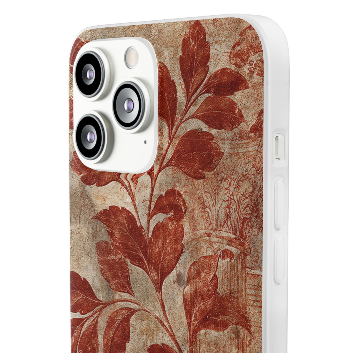Terracotta Botanical Fresco · Lite Phone Case for iPhone · Red