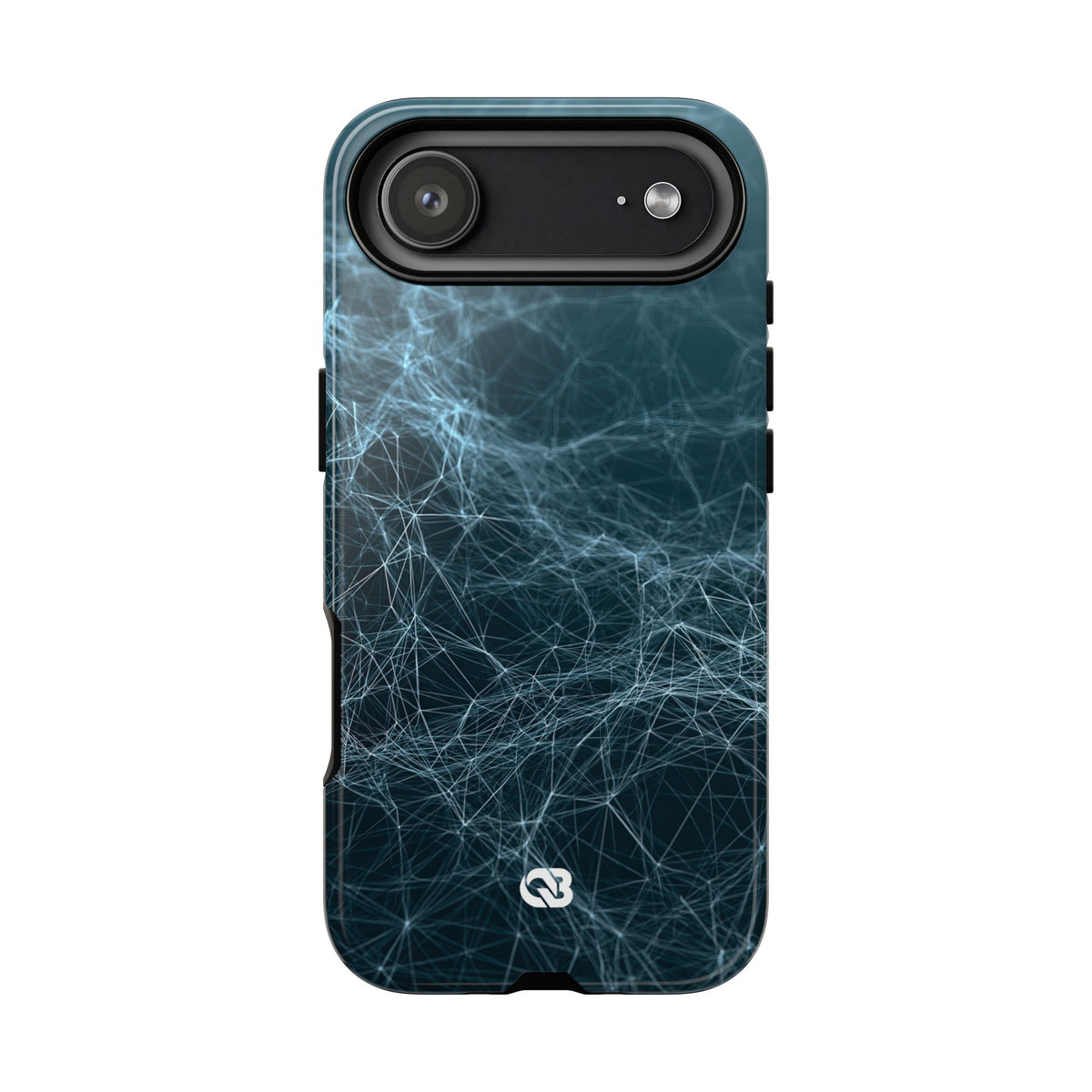 Teal Tough Phone Case for iPhone - Arctic Neural Mesh