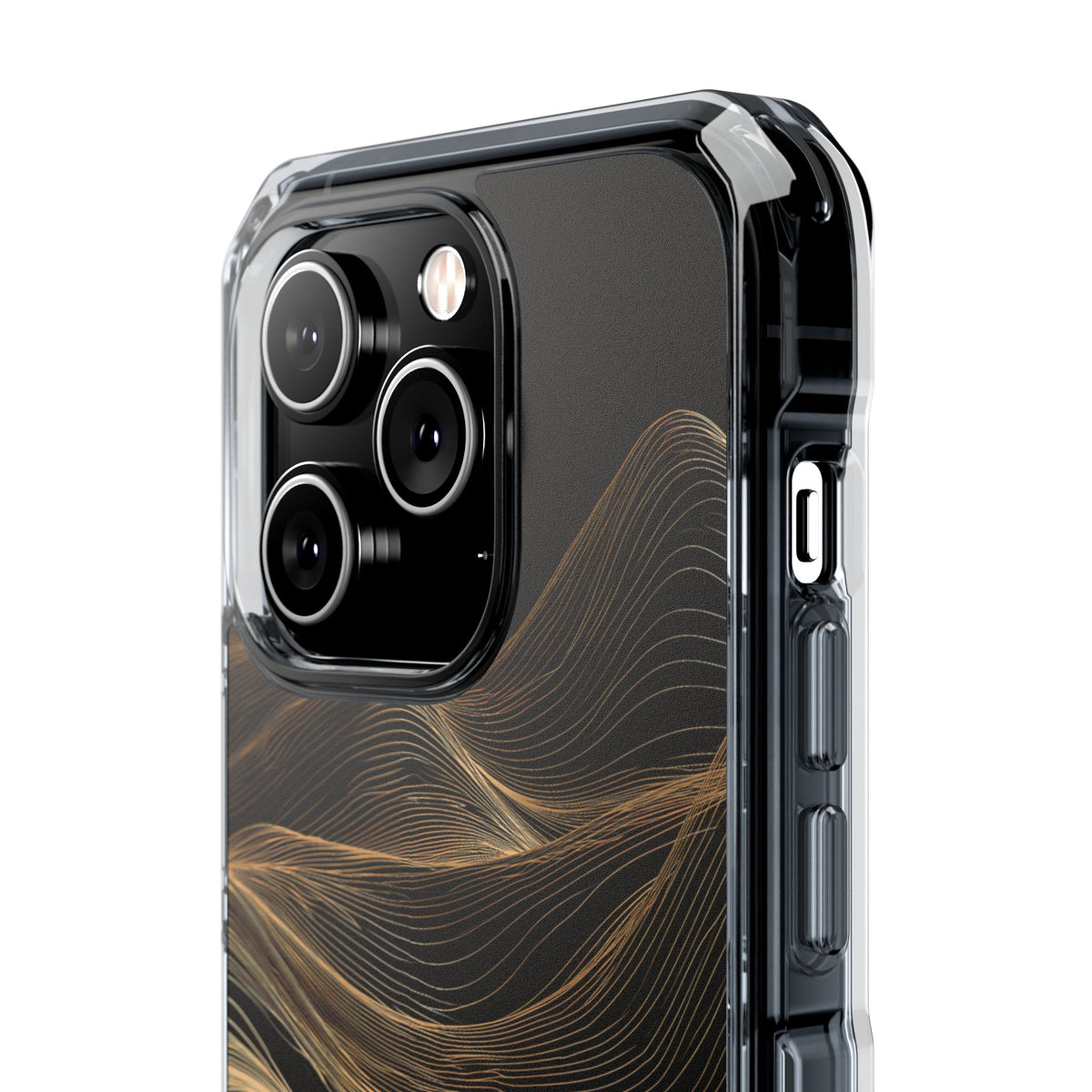 Black Impact MagSafe Phone Case for iPhone - Copper Topo Ridge