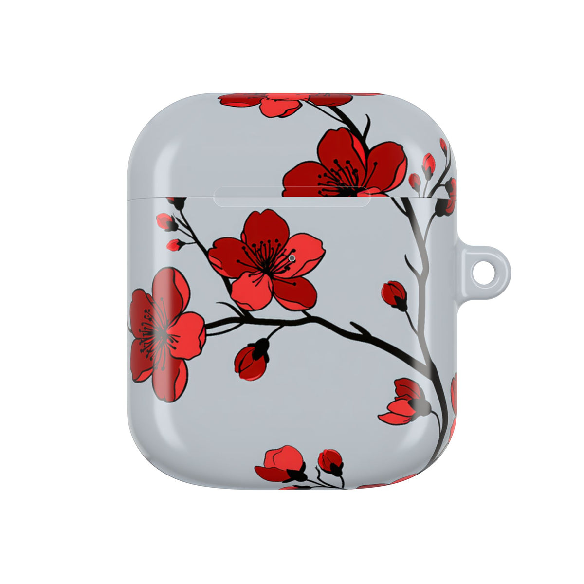 Scarlet Plum Blossom · Hard Case for AirPods & AirPods Pro · Red