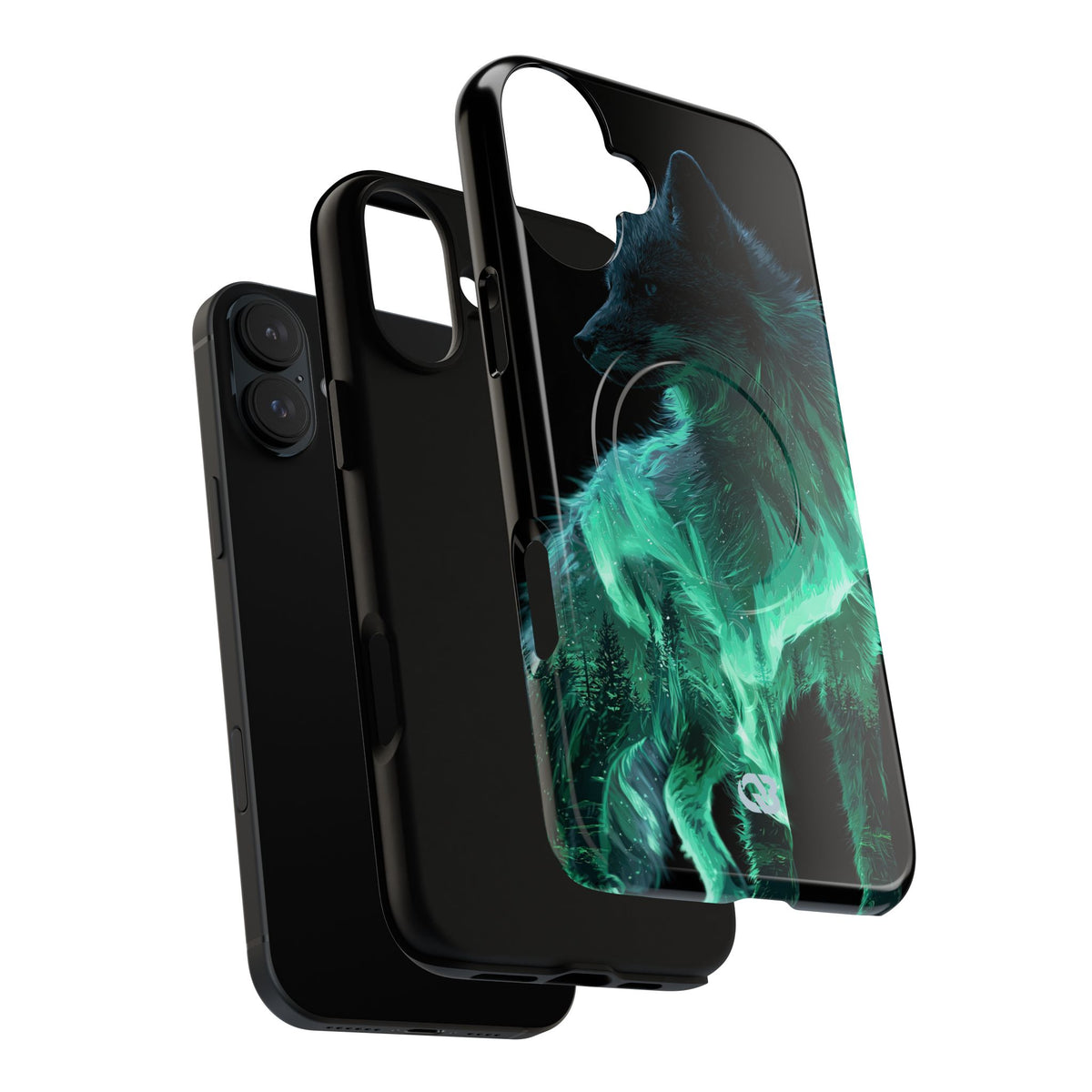 Nordic Aurora Fox · Tough 2.0 Magnetic Phone Case for iPhone · Teal