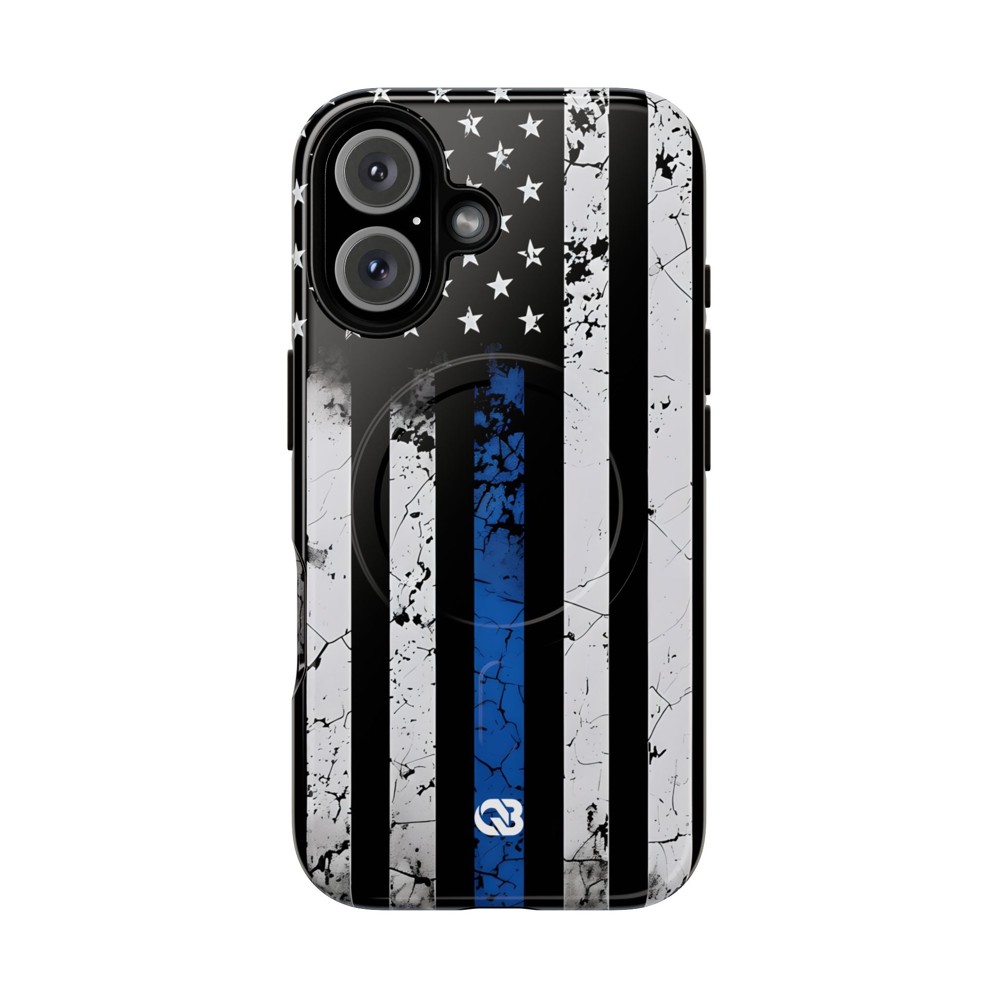 Gritty Cobalt Flag · Tough+ Phone Case for iPhone · Magsafe