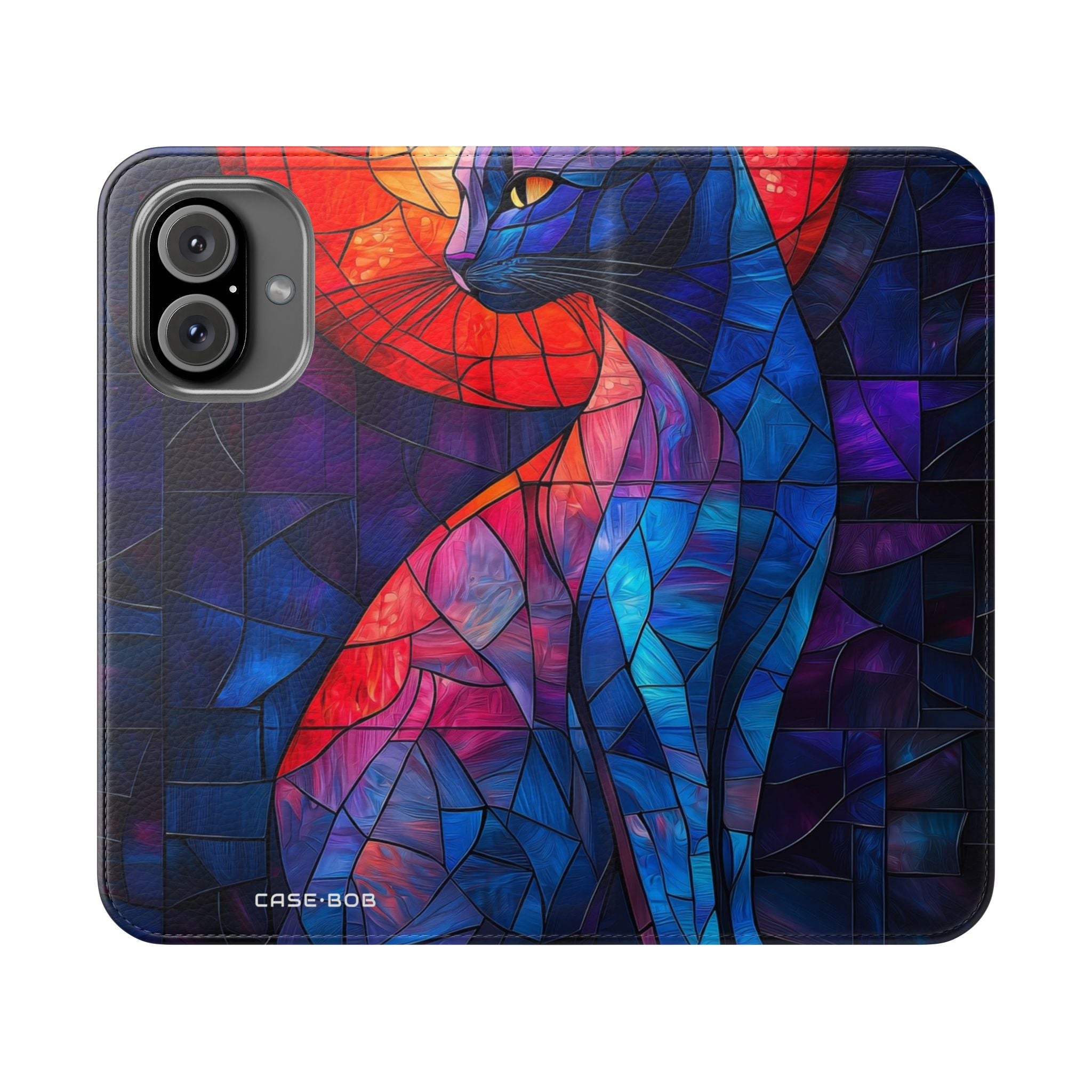 Stained Glass Cat - iPhone 16 Case - Wallet