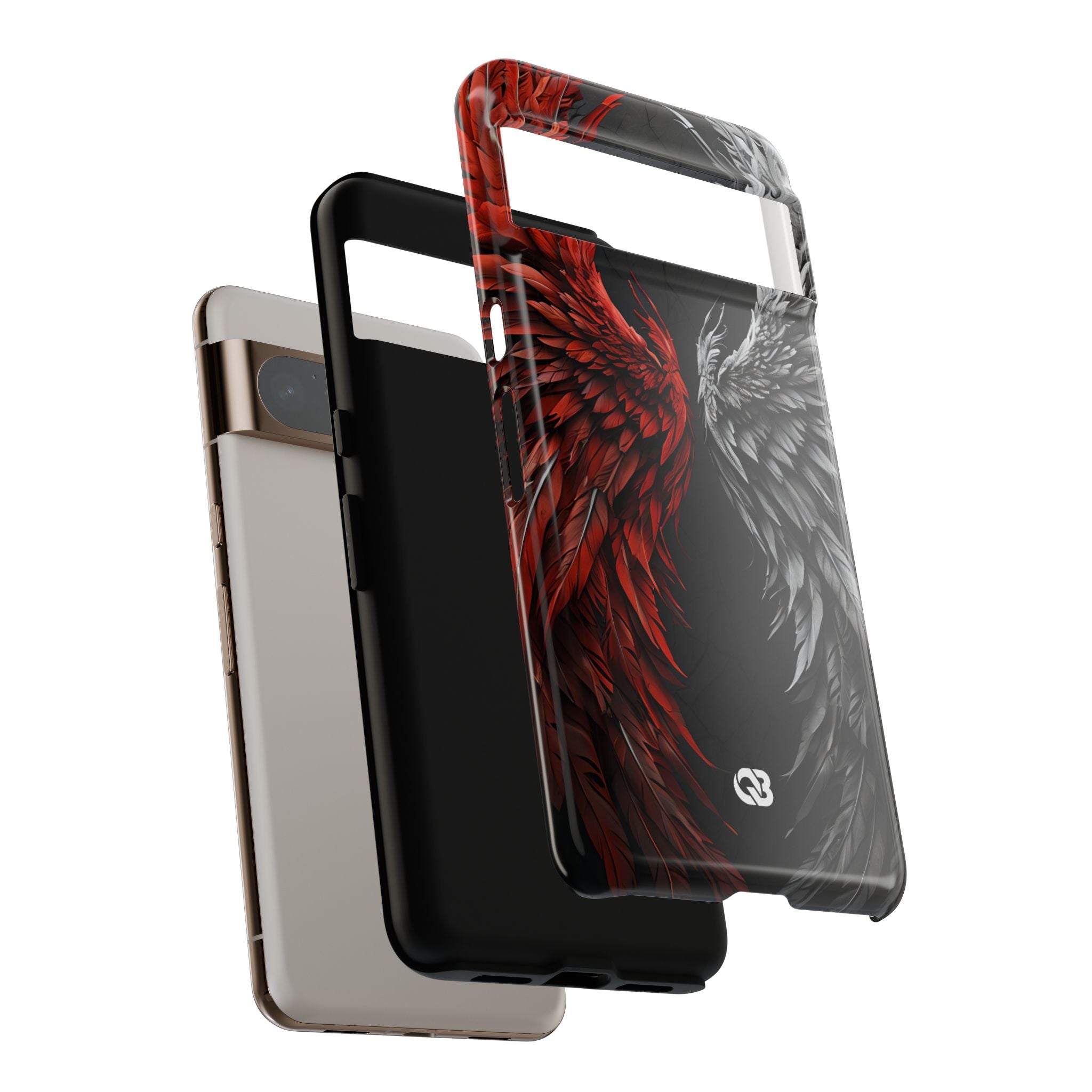 Split Crimson Wing · Tough Phone Case for Google Pixel