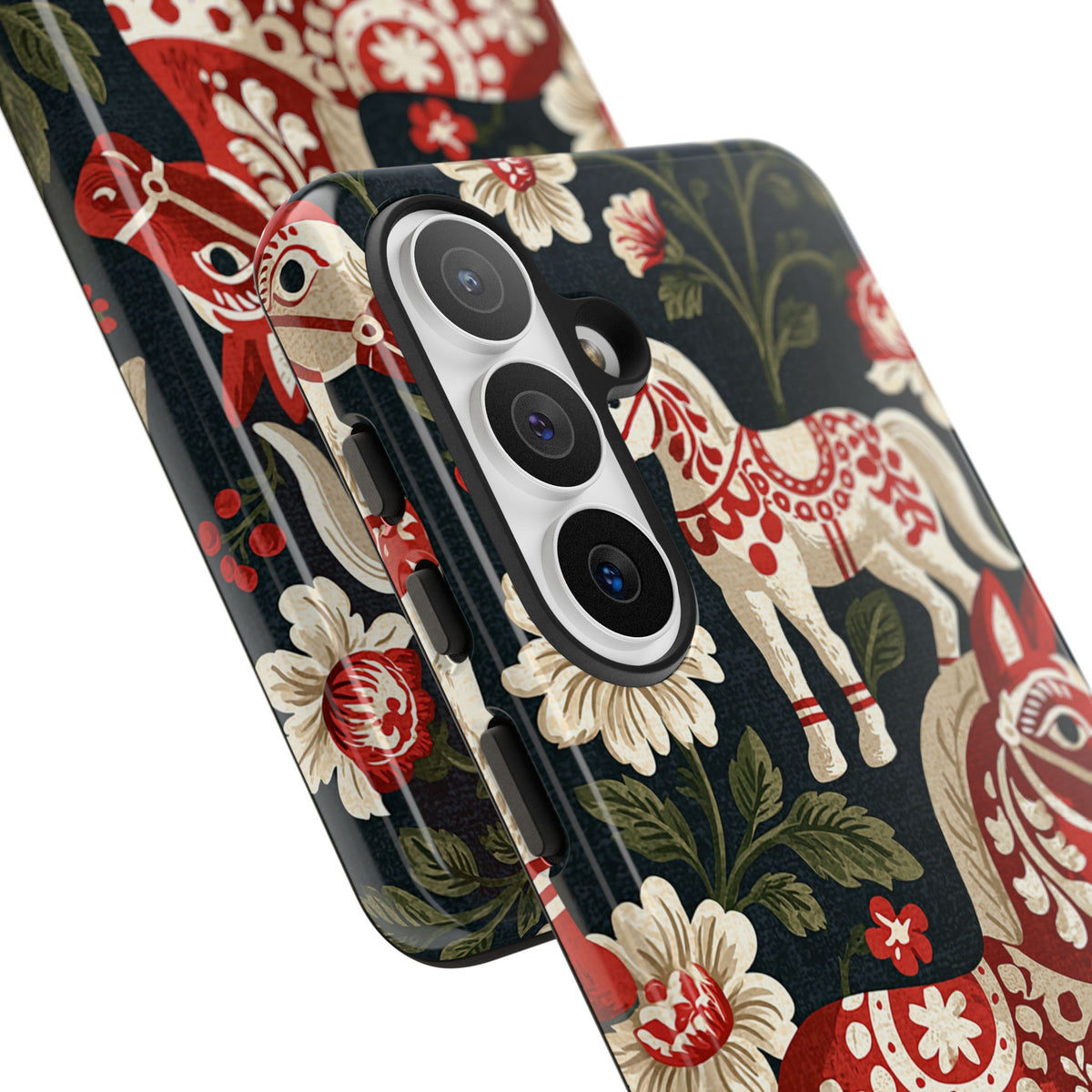 Nordic Dala Meadow · Tough Phone Case for Samsung · Red
