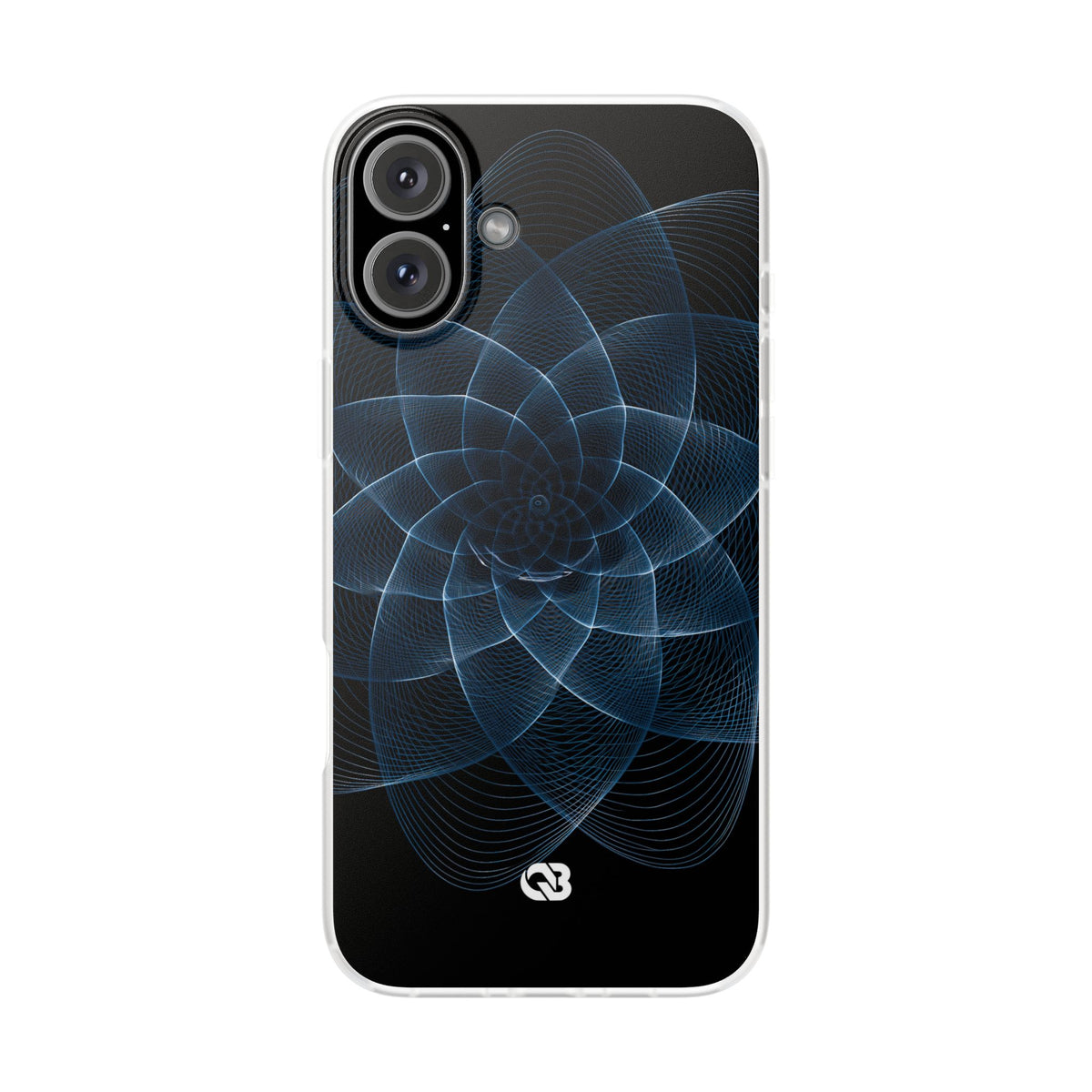 Blue Lite Phone Case for iPhone - Cobalt Geometric Bloom