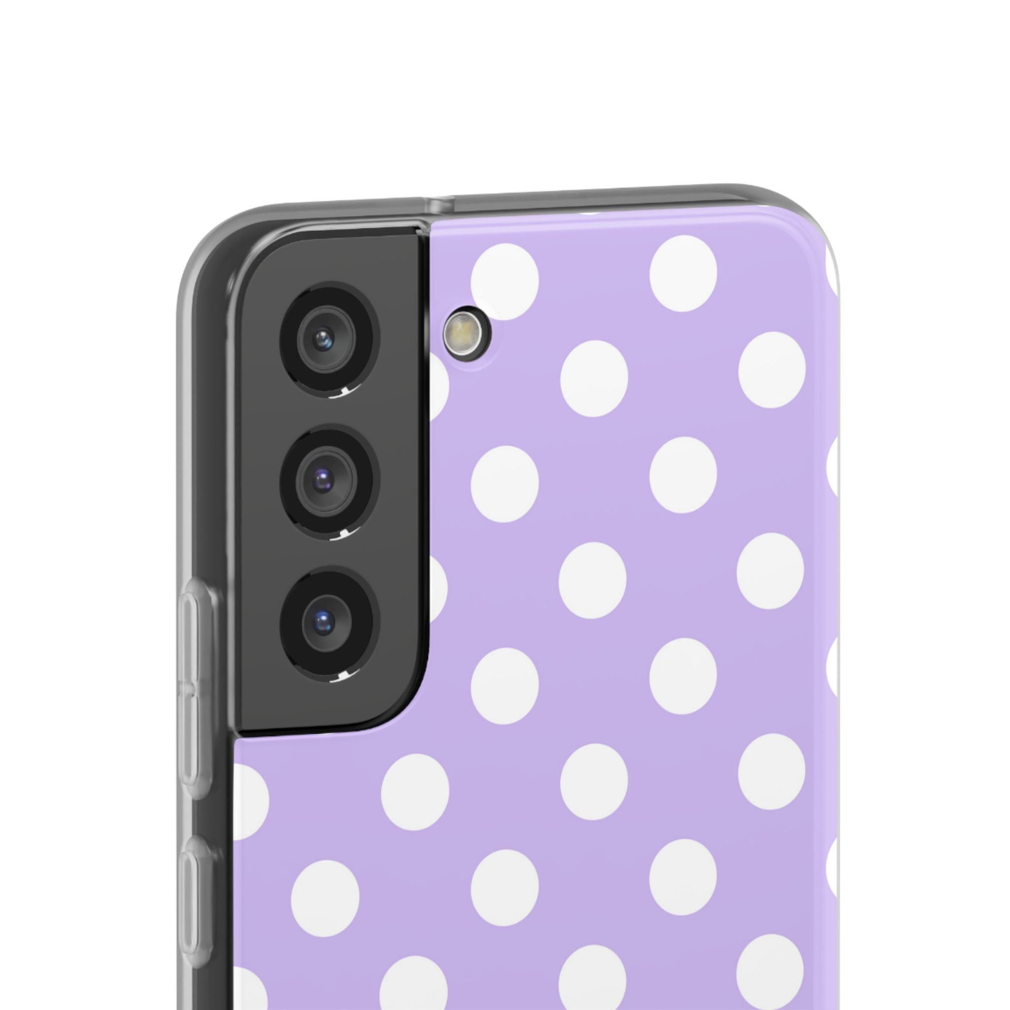 Lavender Polka Grid · Soft Phone Case for Samsung
