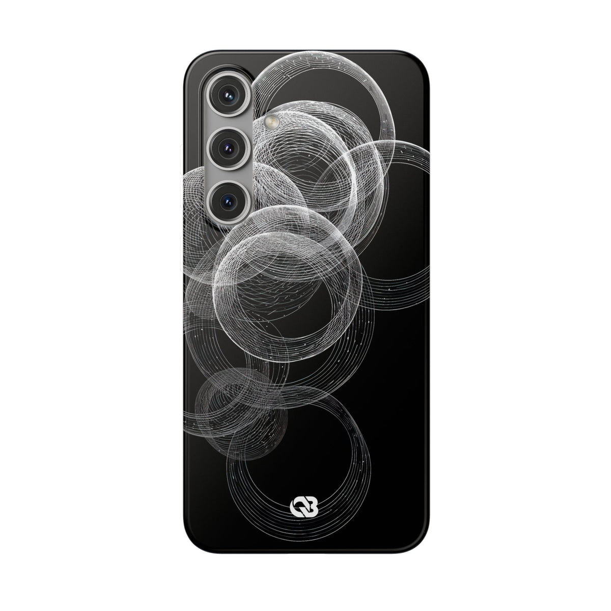 Black Lite Phone Case for Samsung - Kinetic Wireframe Orbit