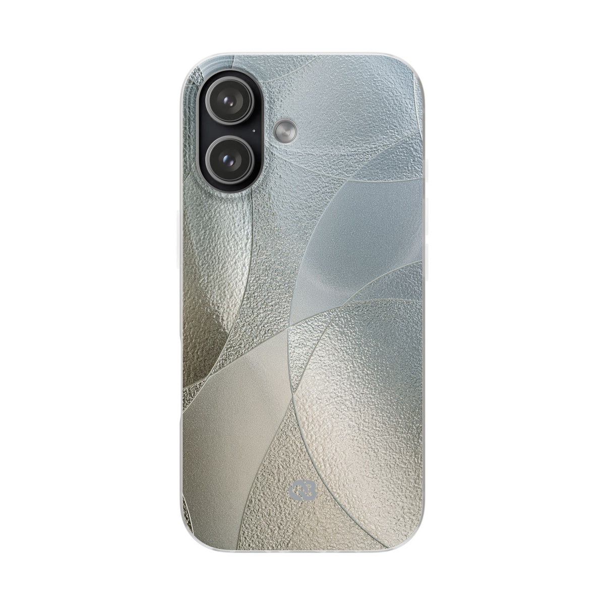 Silver Lite Phone Case for iPhone - Frosted Silver Mosaic