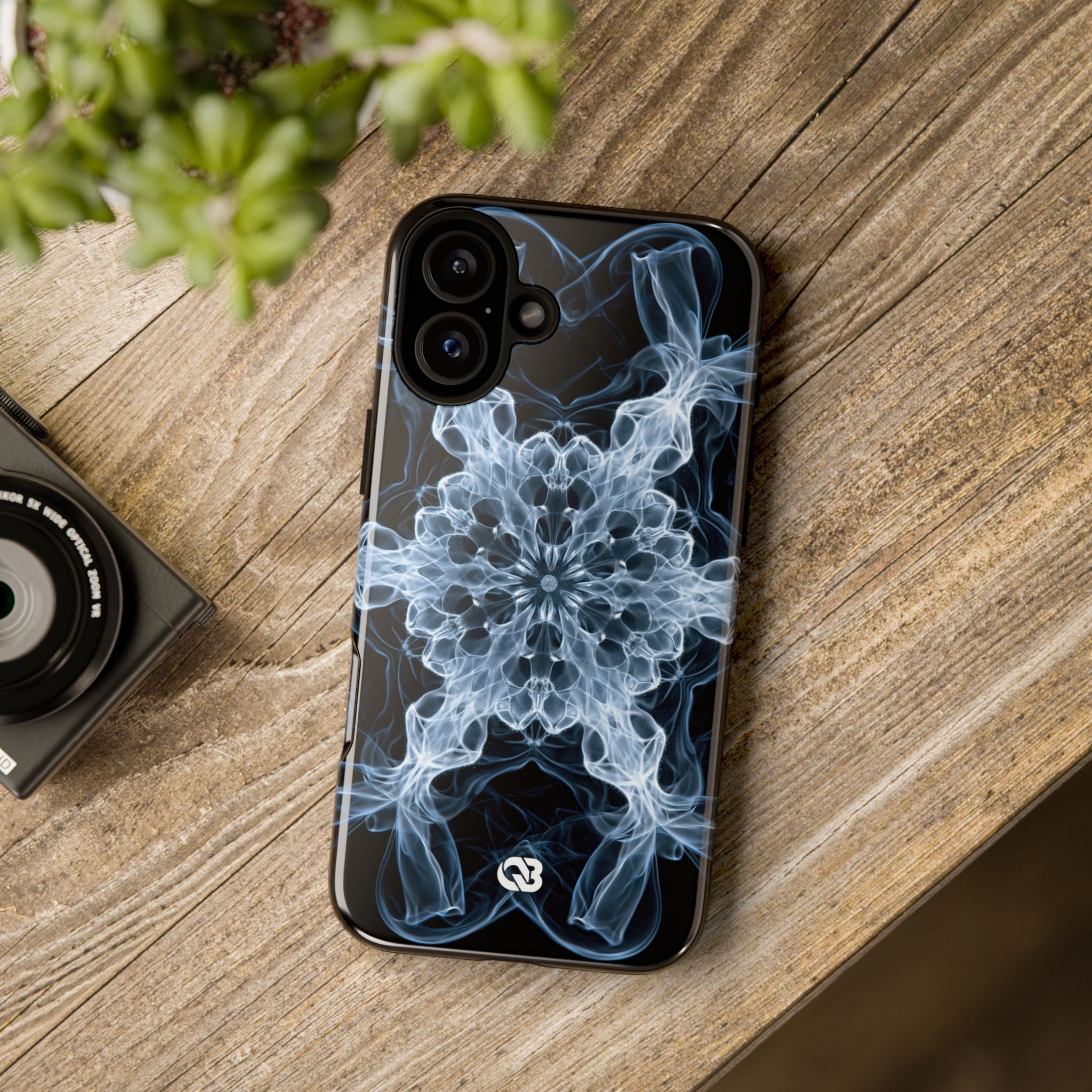 Blue Tough Phone Case for iPhone - Glacial Smoke Crown