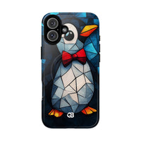 Mosaik-Fliege-Pinguin · Tough+-Hülle · MagSafe