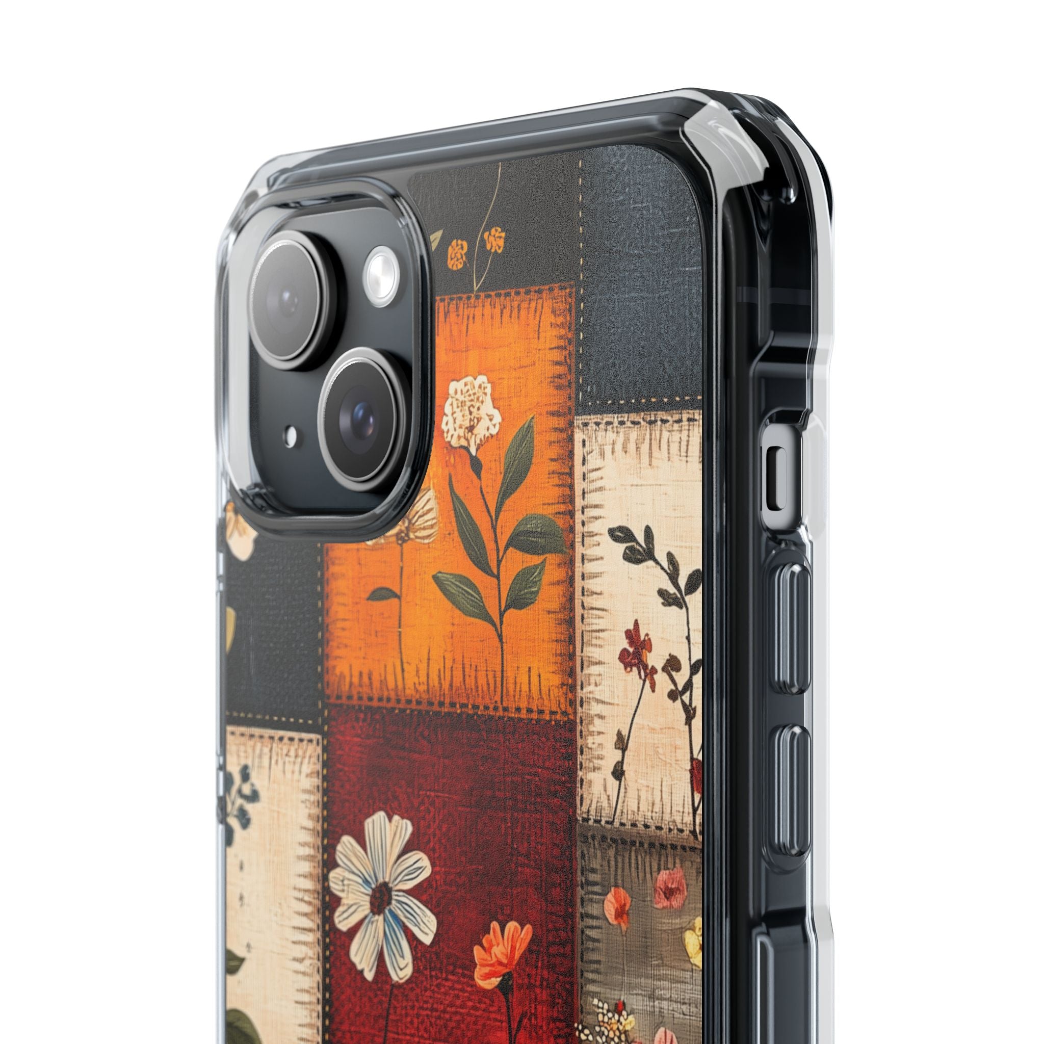 Patchwork Blooms iPhone 15 Plus Cover - Impact