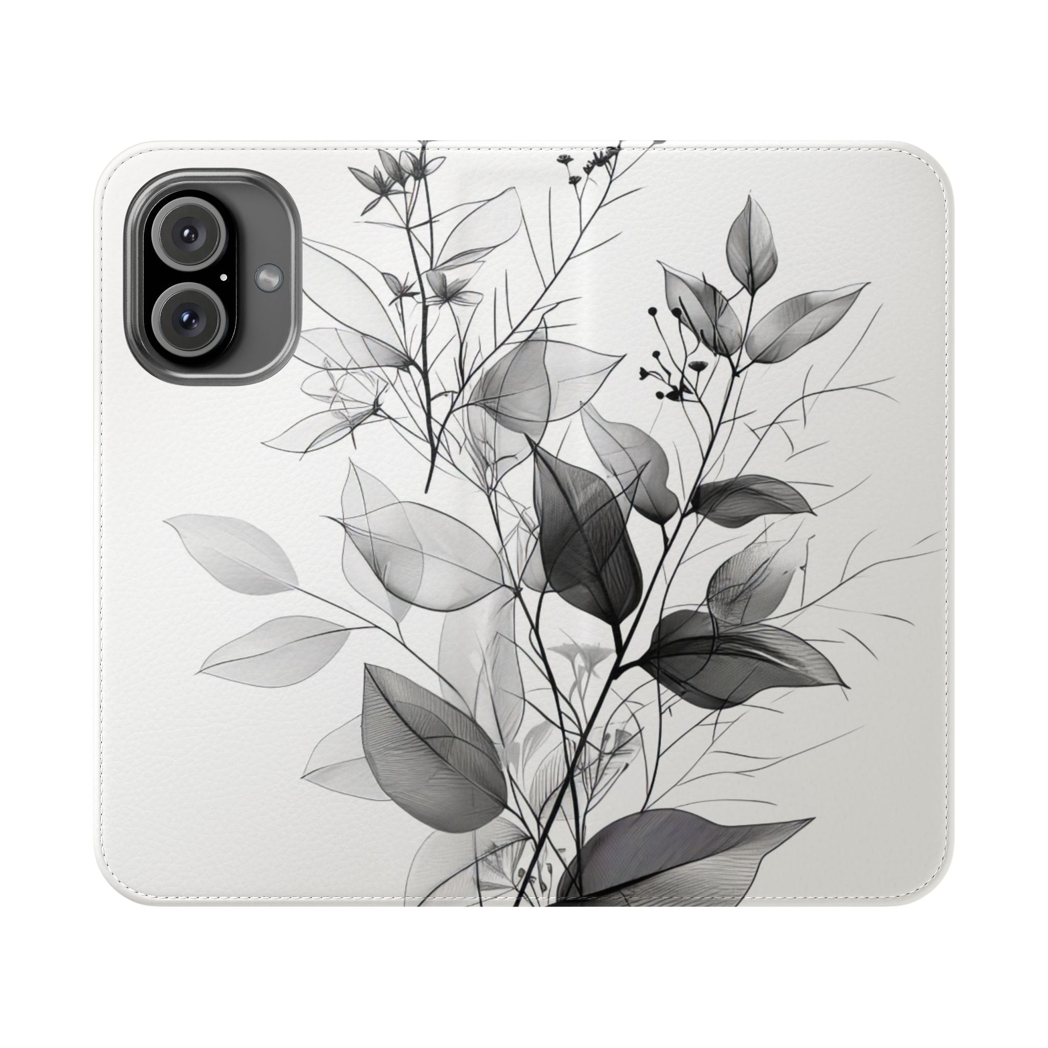Silver Leaves - iPhone 16 Case - Wallet