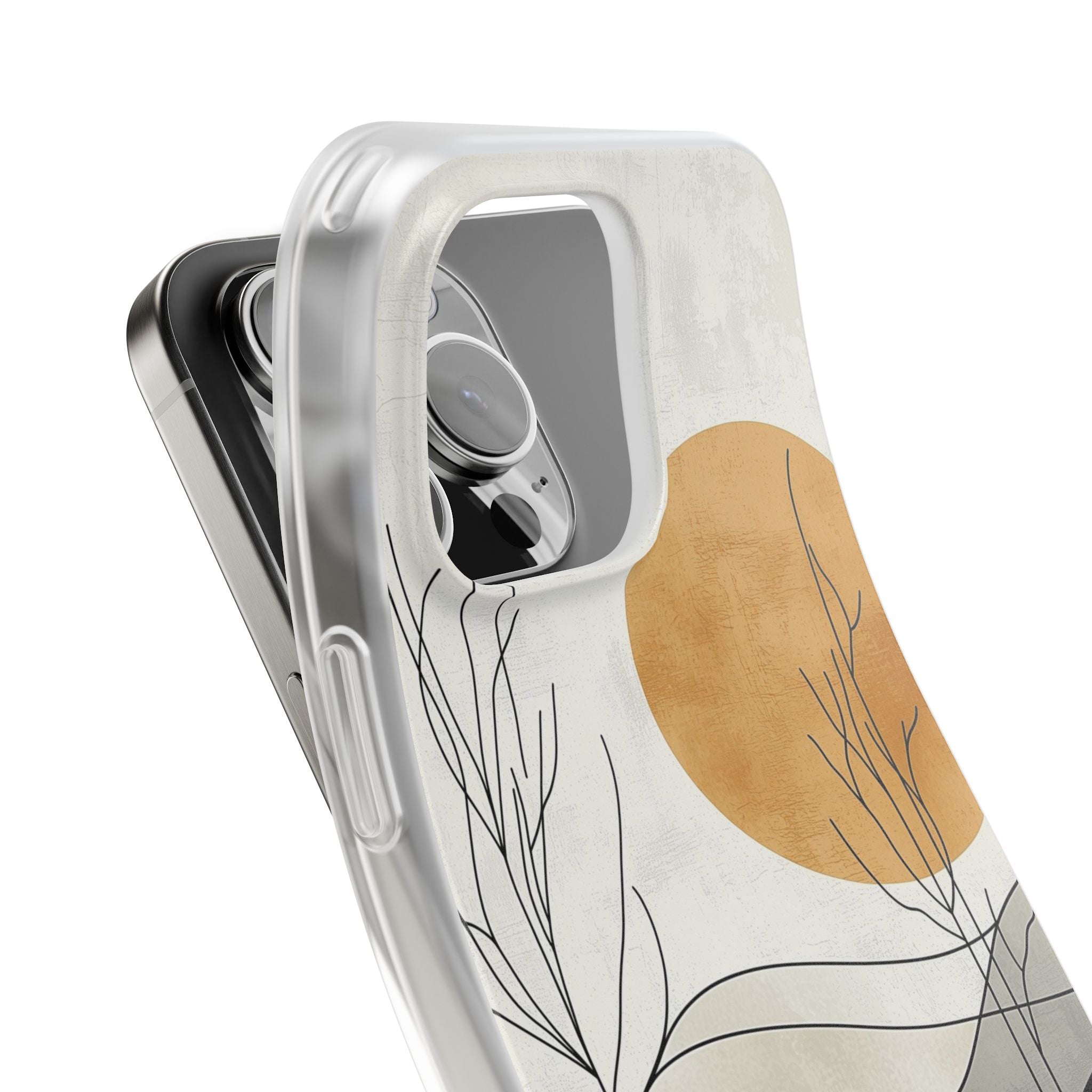 Burnt Horizon Lines · Soft Phone Case for iPhone
