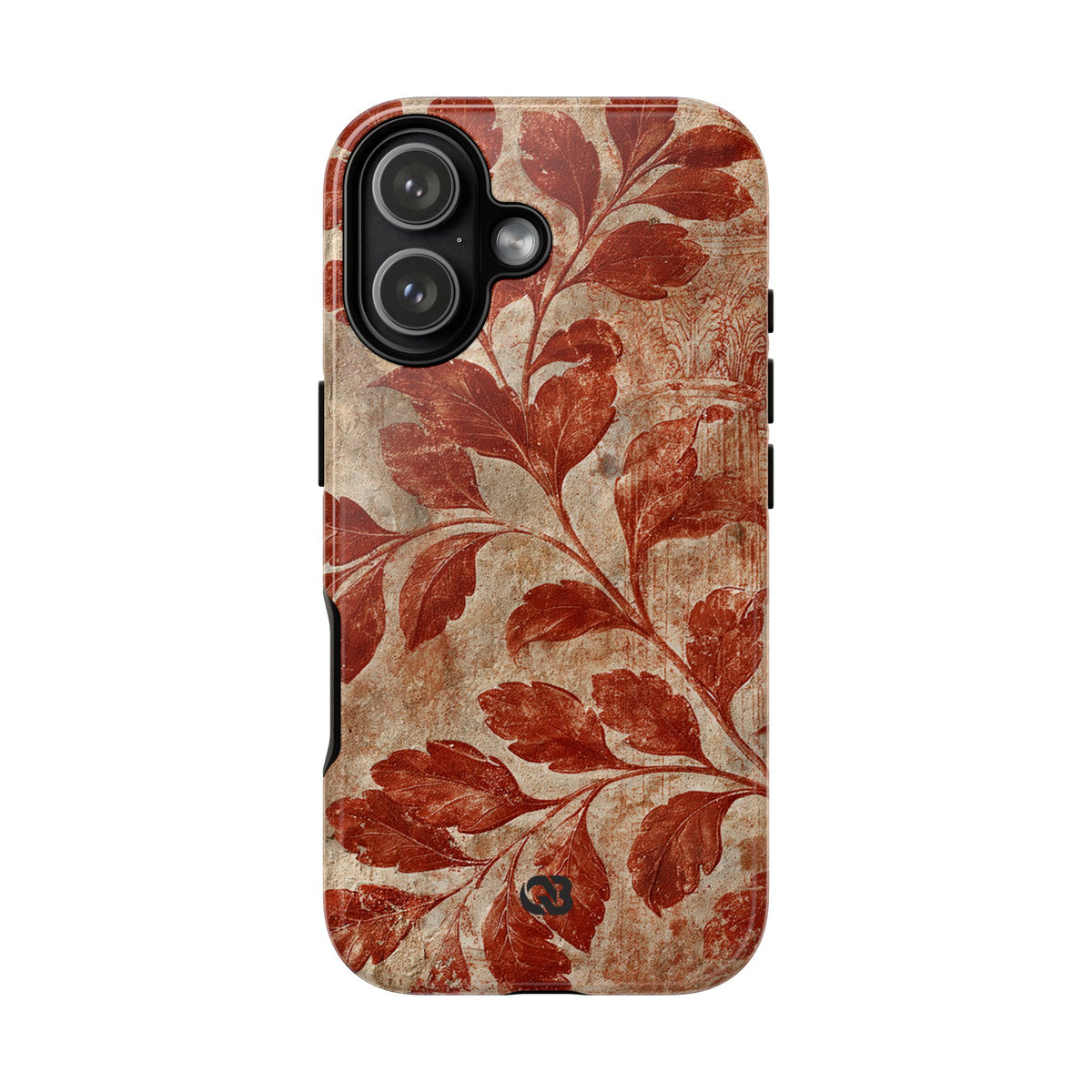 Terracotta Botanical Fresco · Tough Phone Case for iPhone · Red