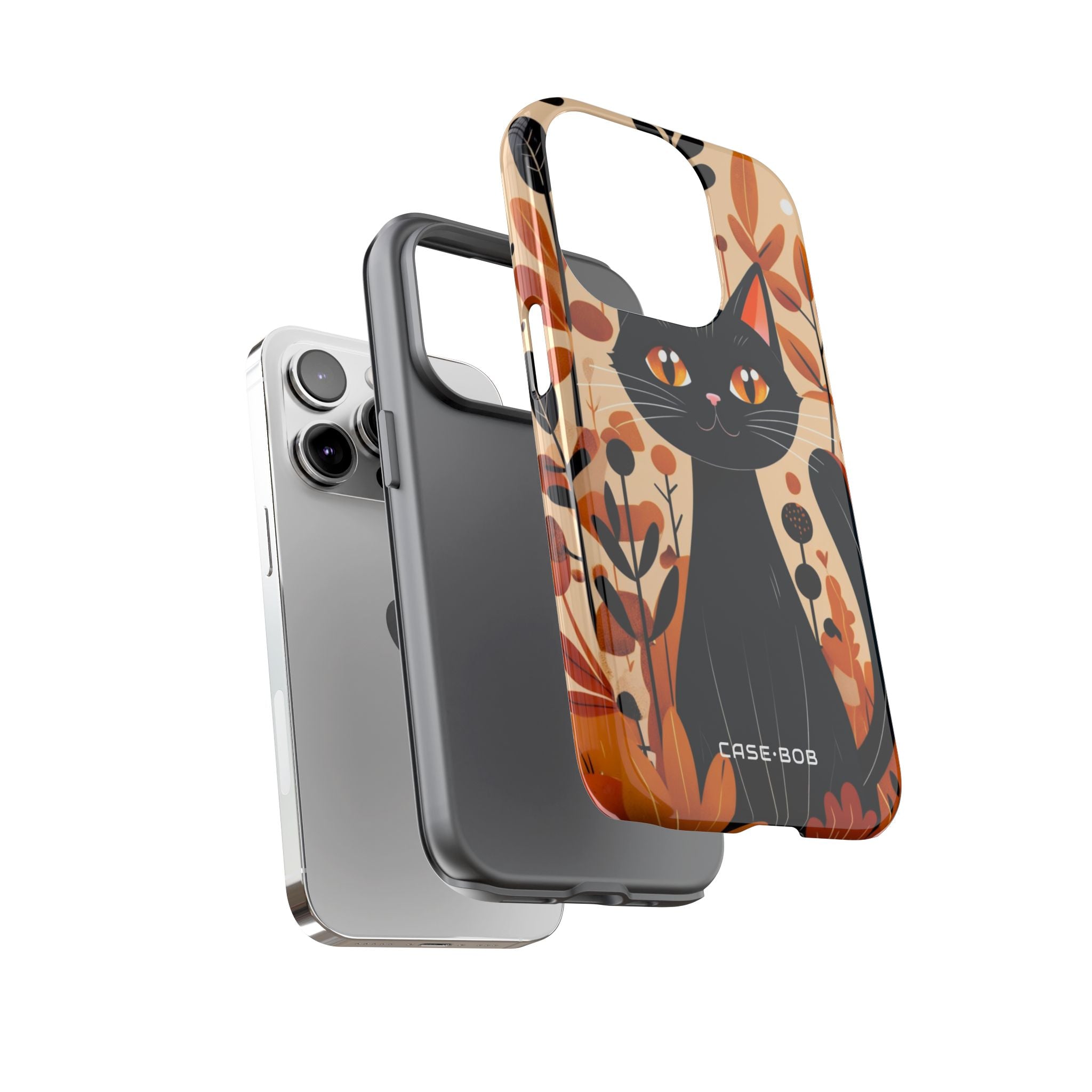 Black Cat Glow iPhone 14 Pro Case - Tough