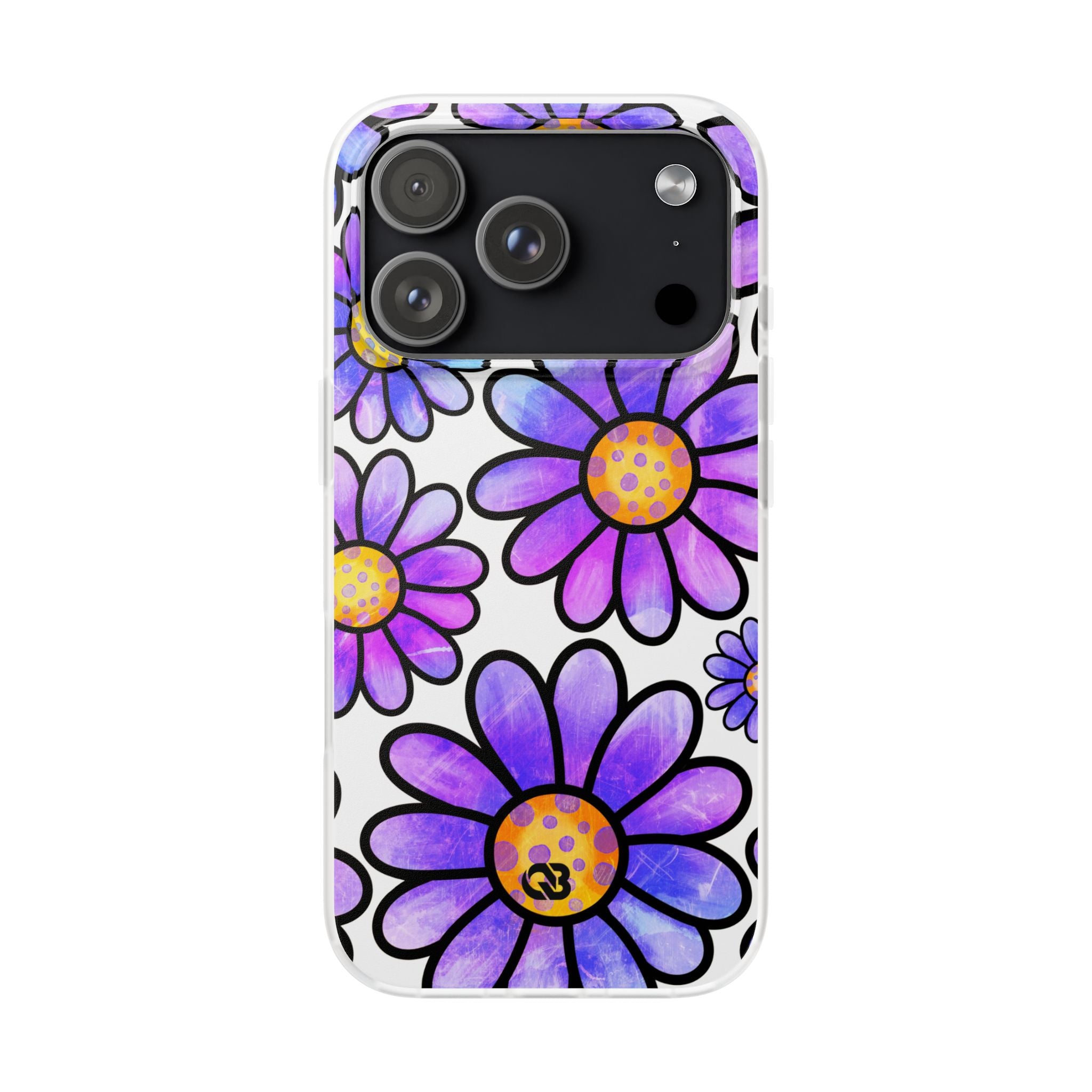 Violet Grunge Bloom · Soft Handyhülle für iPhone