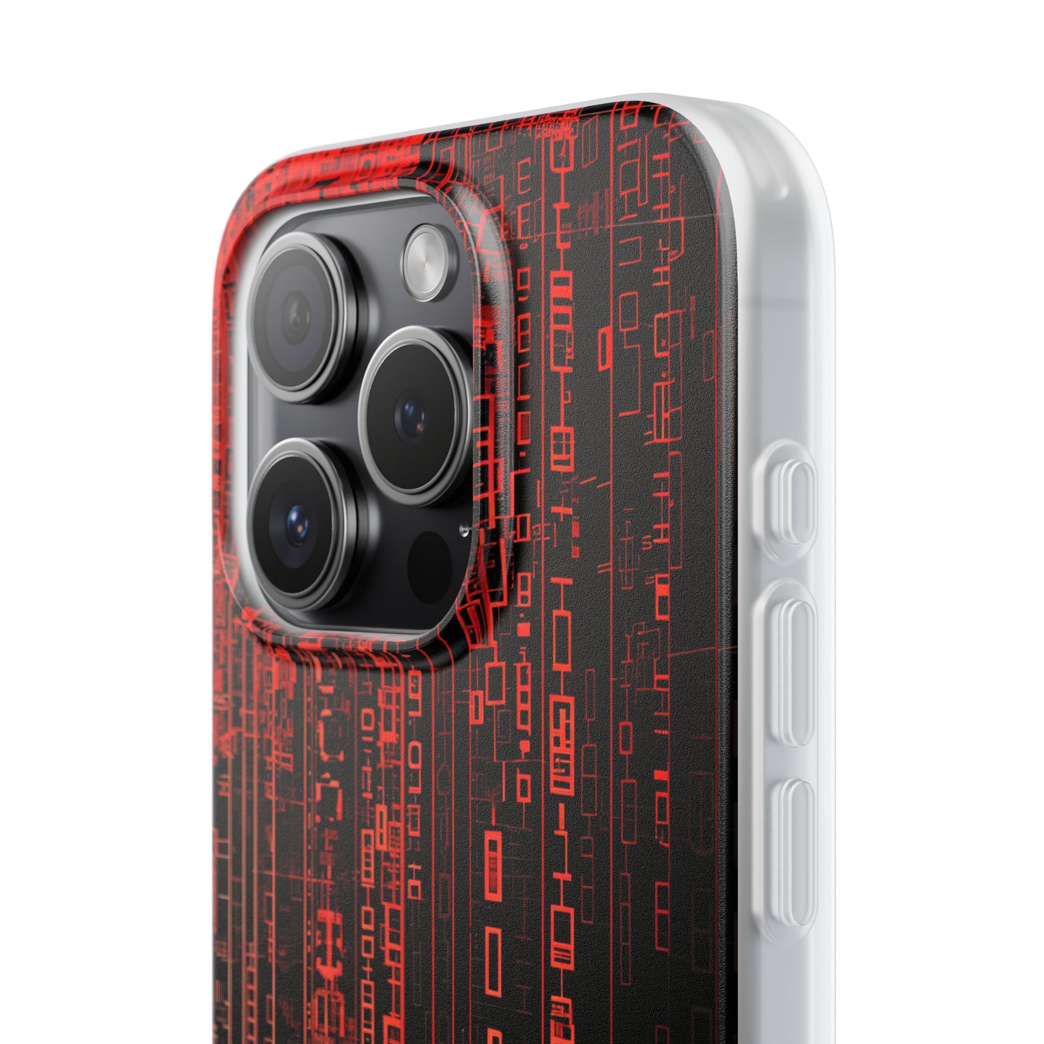 Crimson Glyphs iPhone 15 Pro Case - Soft