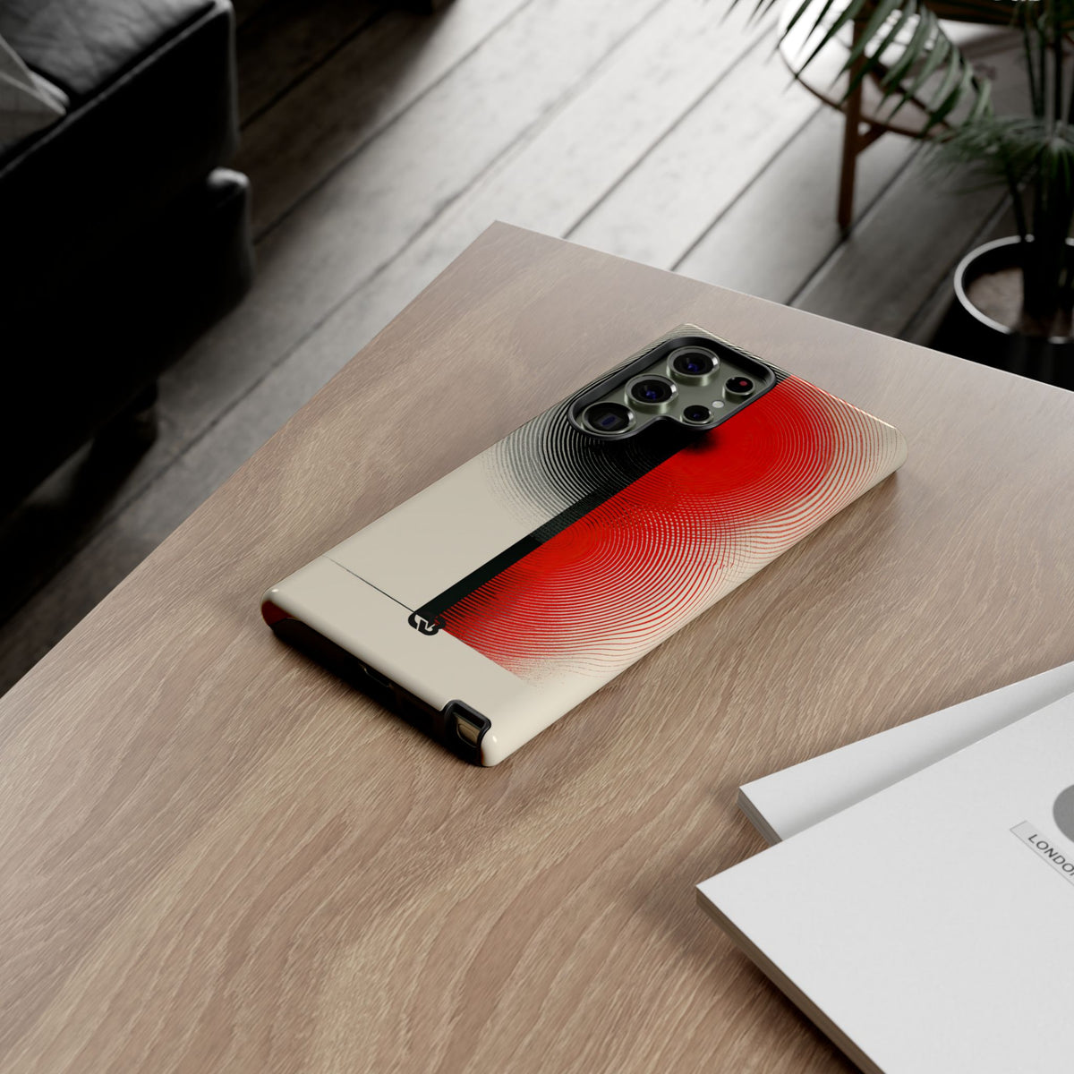 Red Tough Phone Case for Samsung - Split Signal Red