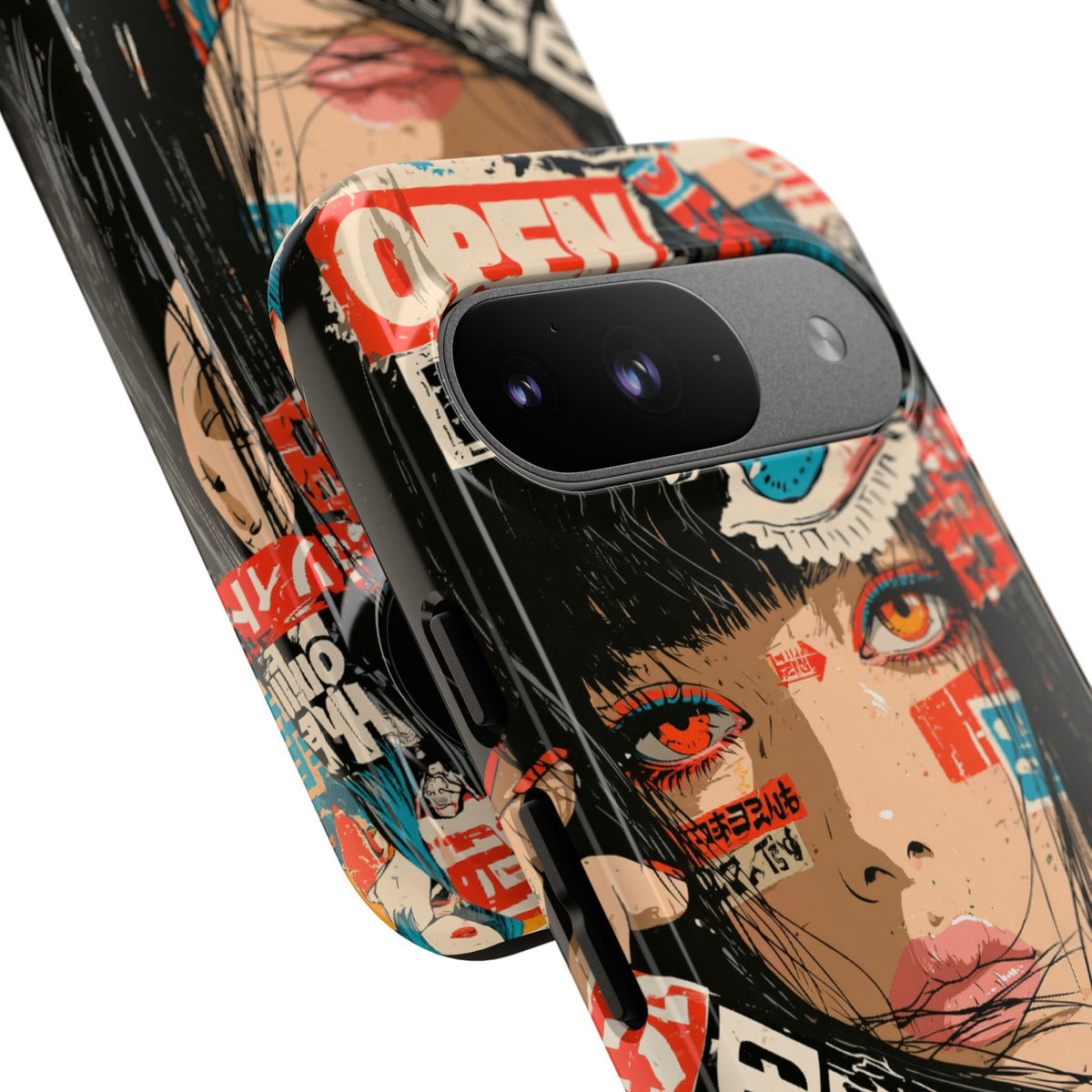 Shibuya Street Collage · Tough Phone Case for Pixel · Red