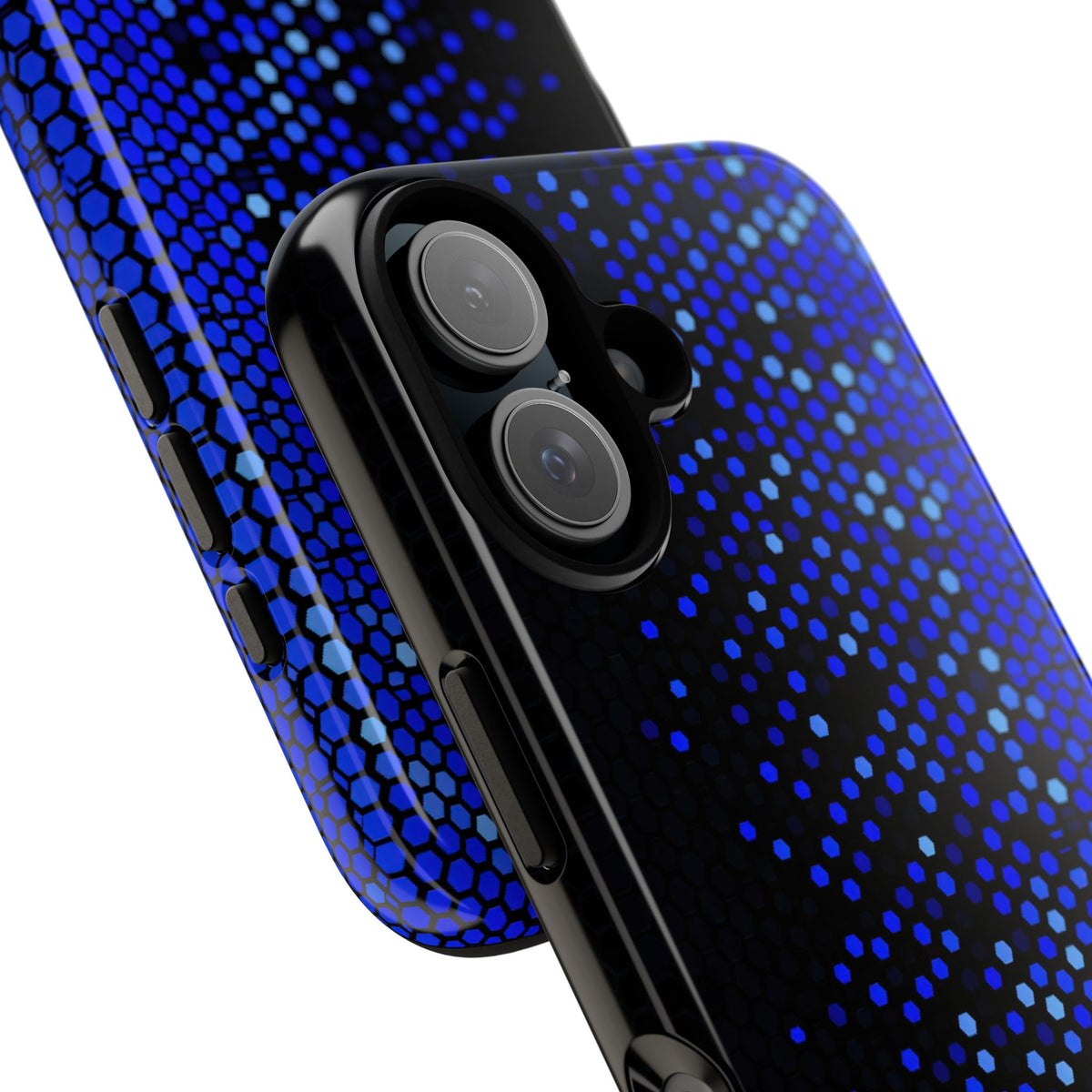 Cobalt Hex Dispersion · Tough Phone Case for iPhone · Blue