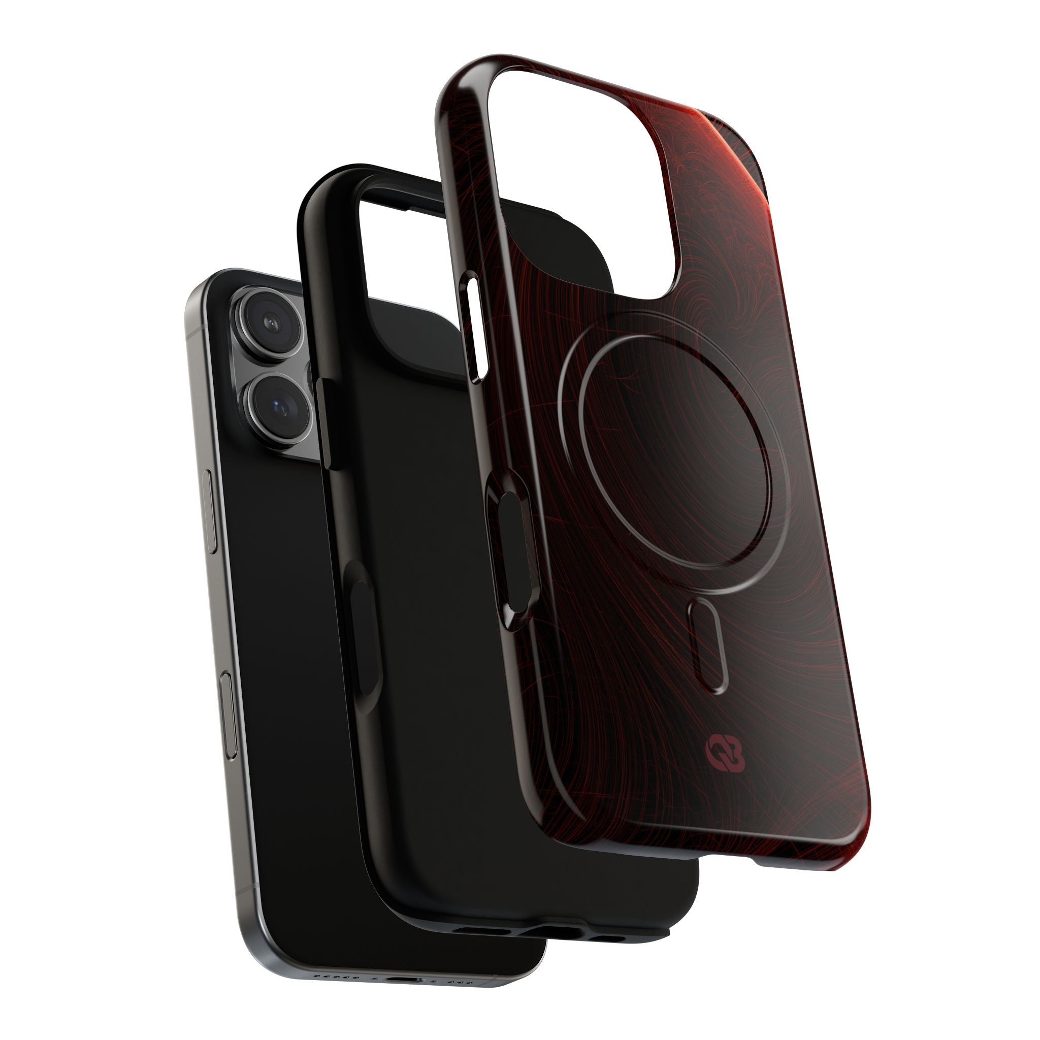 Red Tough 2.0 Magsafe Phone Case for iPhone - Crimson Flare Flux